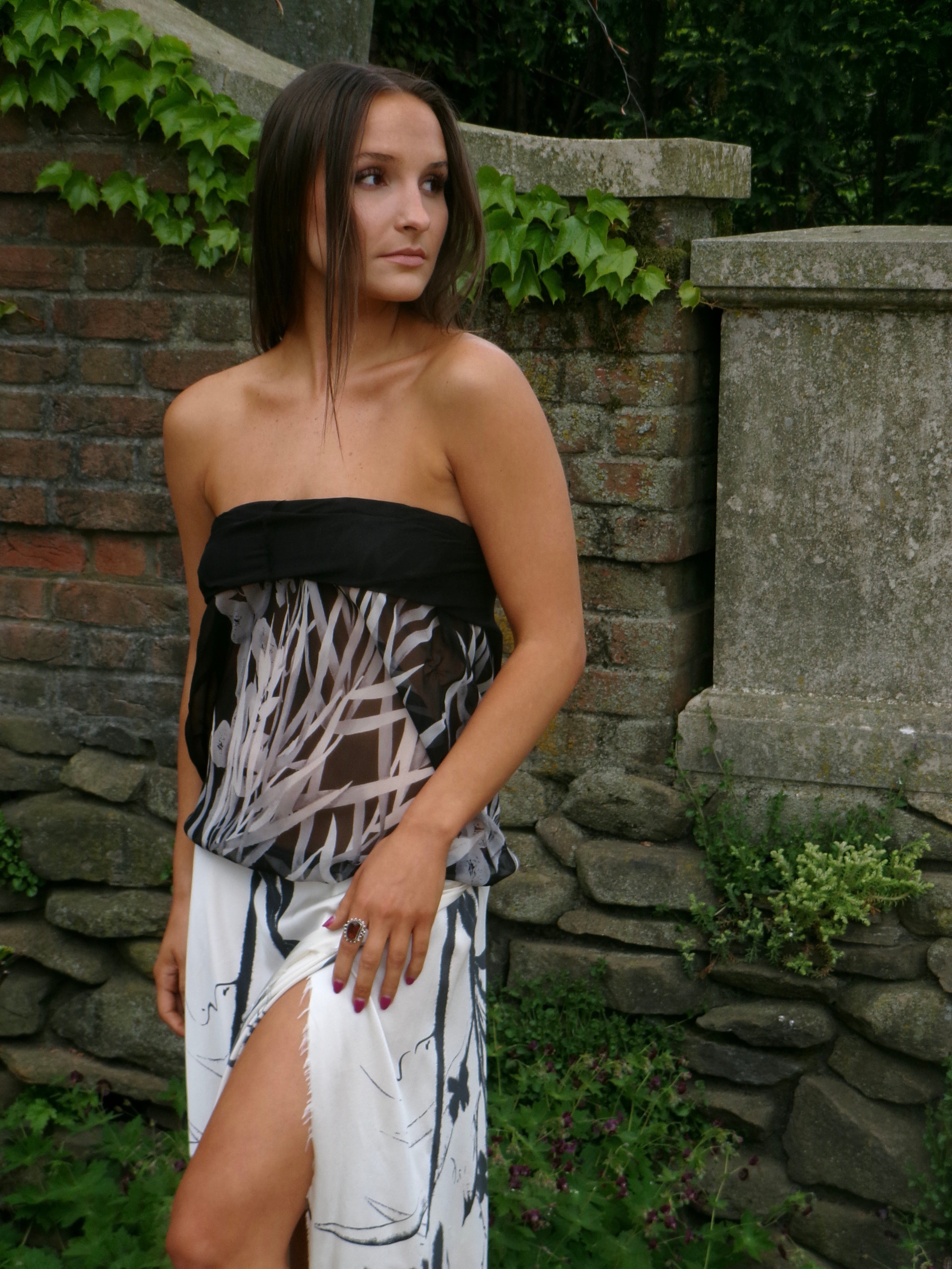 Evening in Nice - One-of-One Reconstructed Strapless Gown