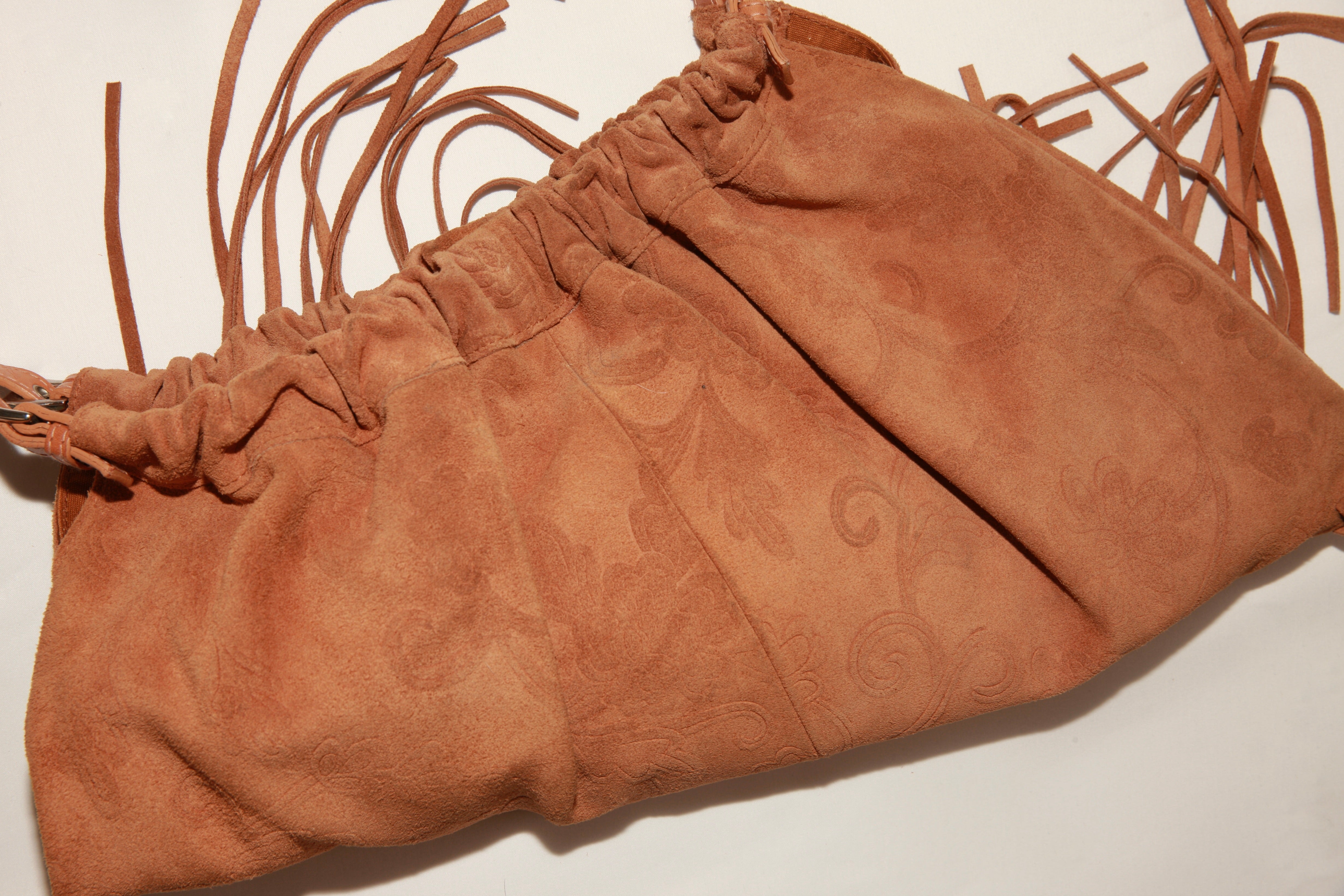 VNTG El Portal Suede Fringe Shoulder Bag