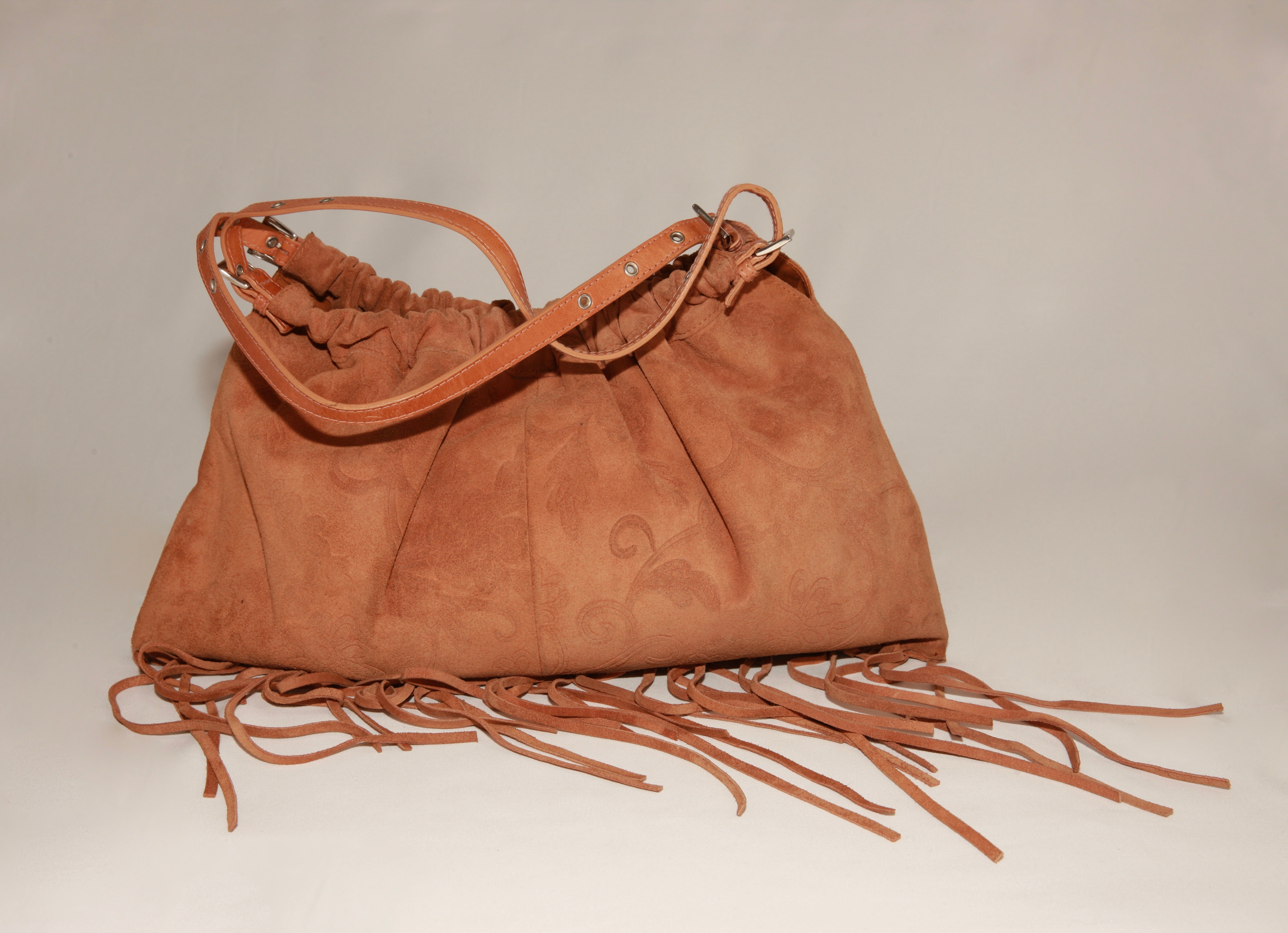 VNTG El Portal Suede Fringe Shoulder Bag