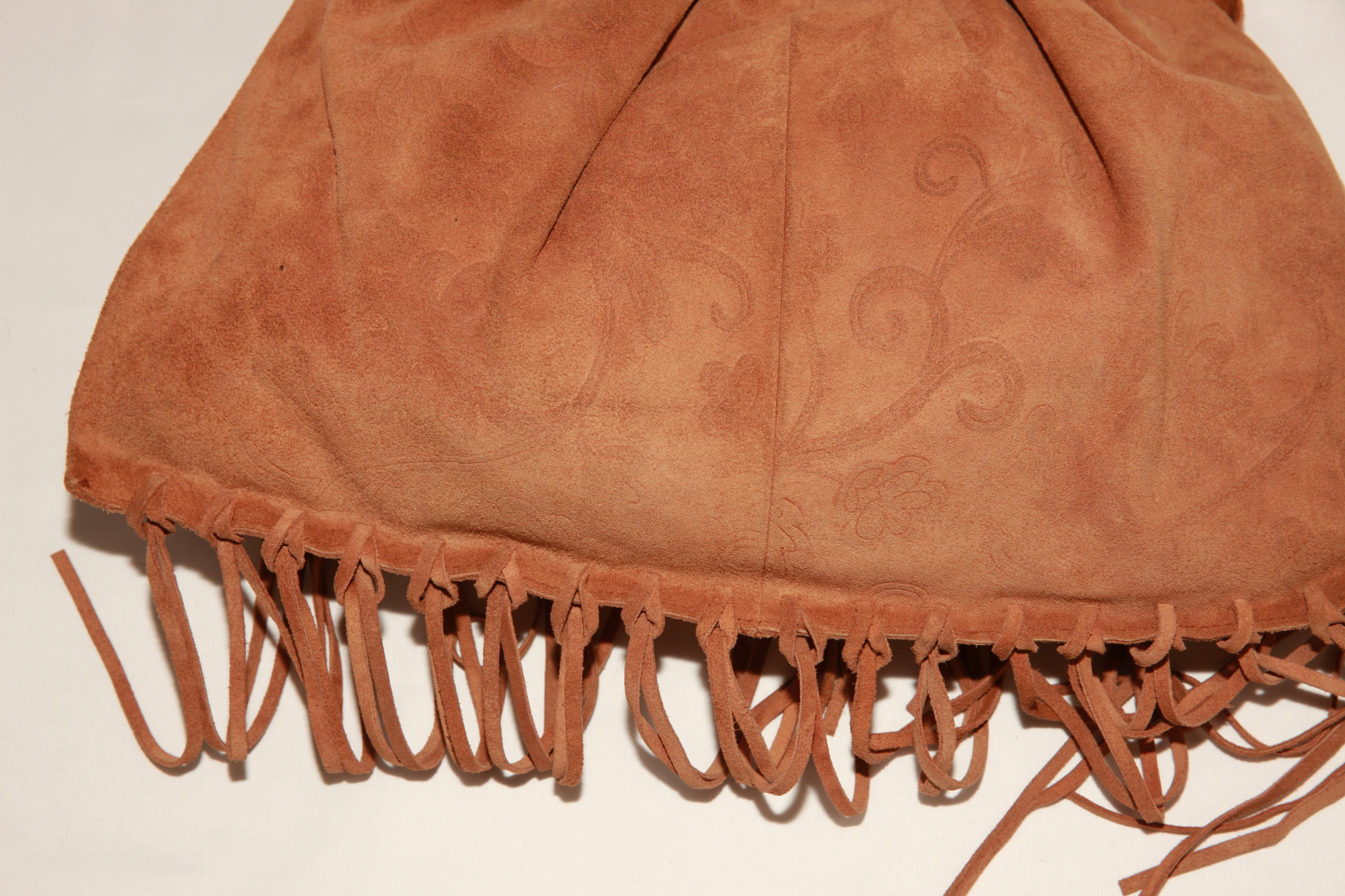 VNTG El Portal Suede Fringe Shoulder Bag