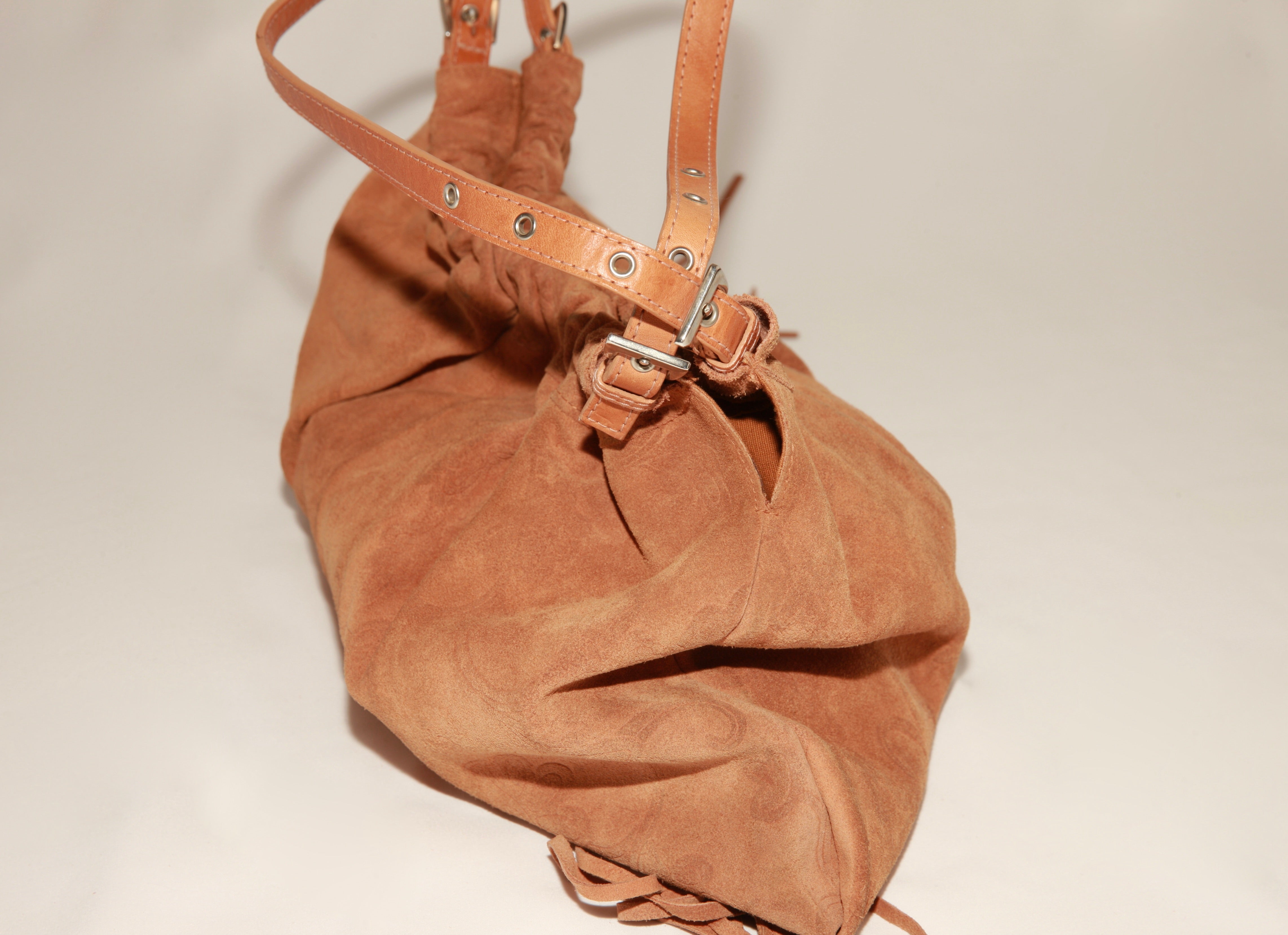 VNTG El Portal Suede Fringe Shoulder Bag