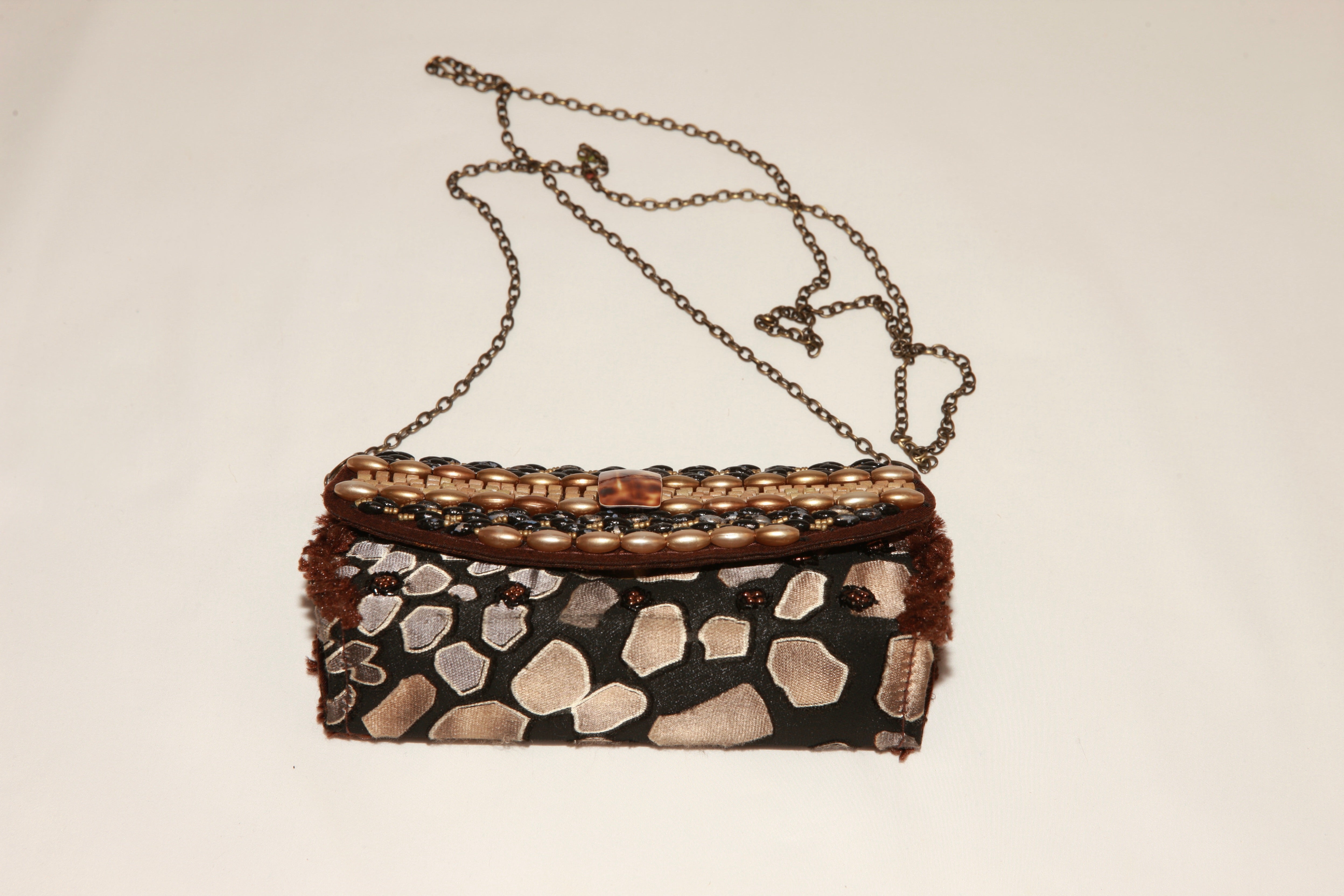 VNTG Mary Frances Beaded Mini Crossbody