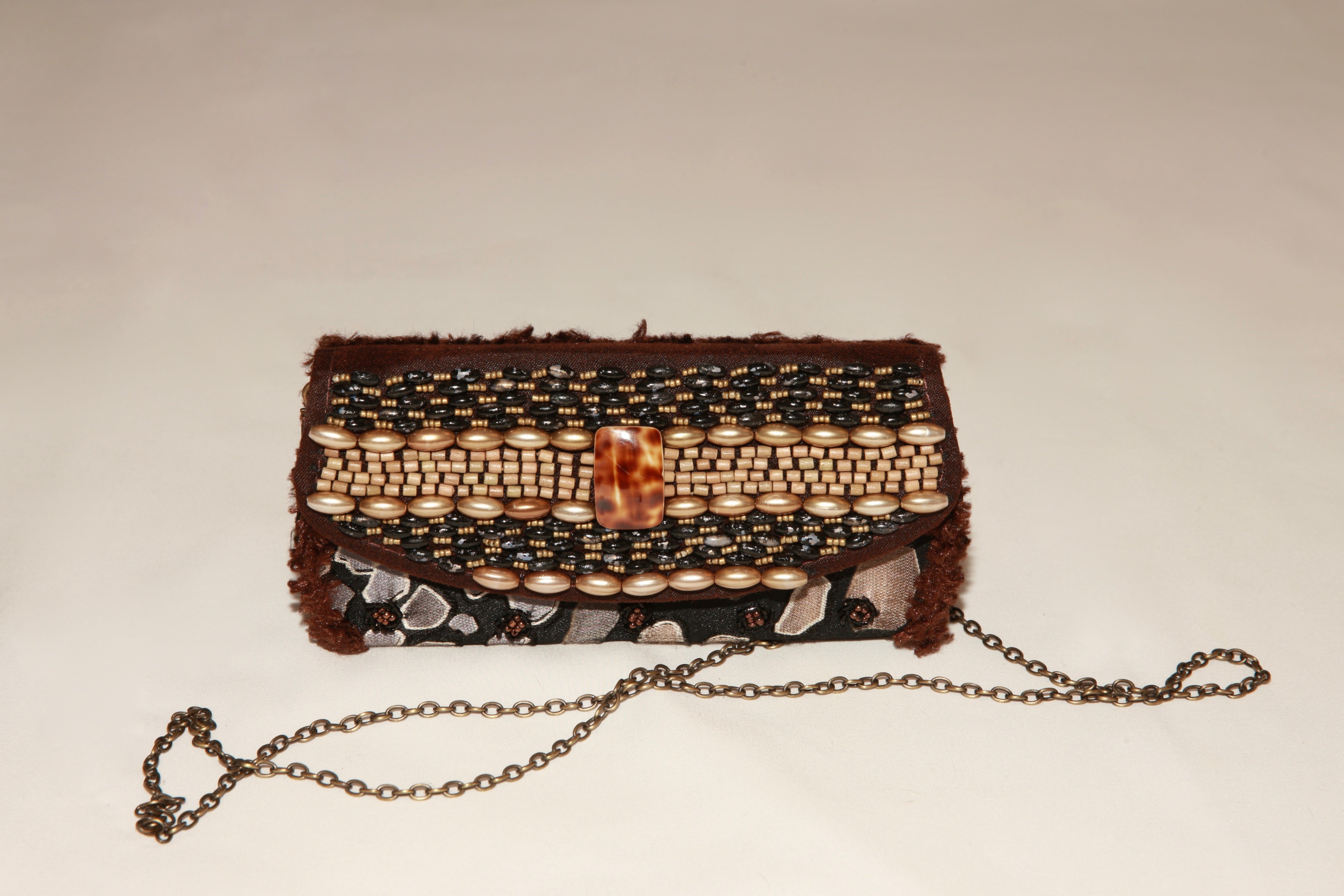 VNTG Mary Frances Beaded Mini Crossbody