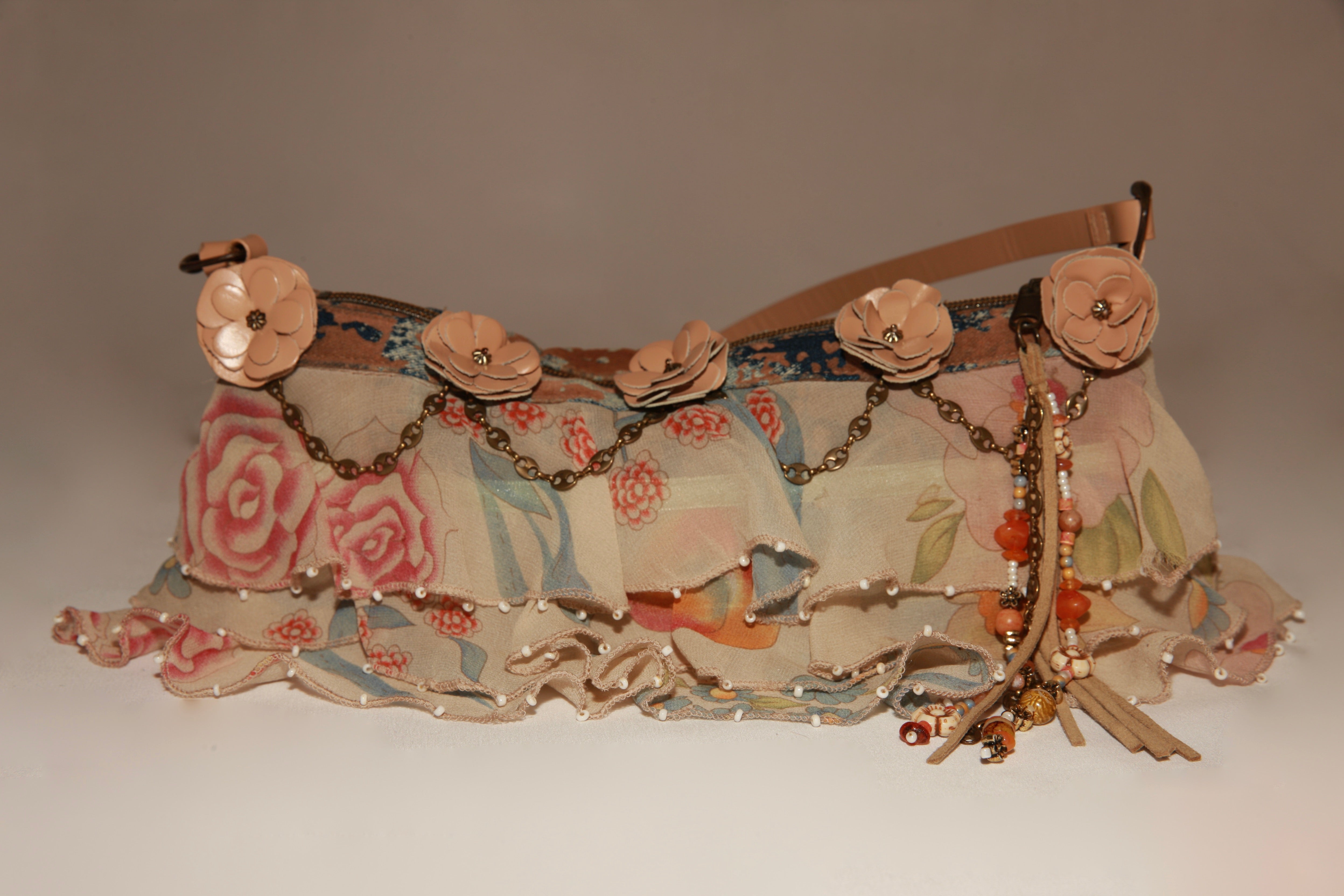VNTG Mary Frances Embellished Floral Shoulder Bag