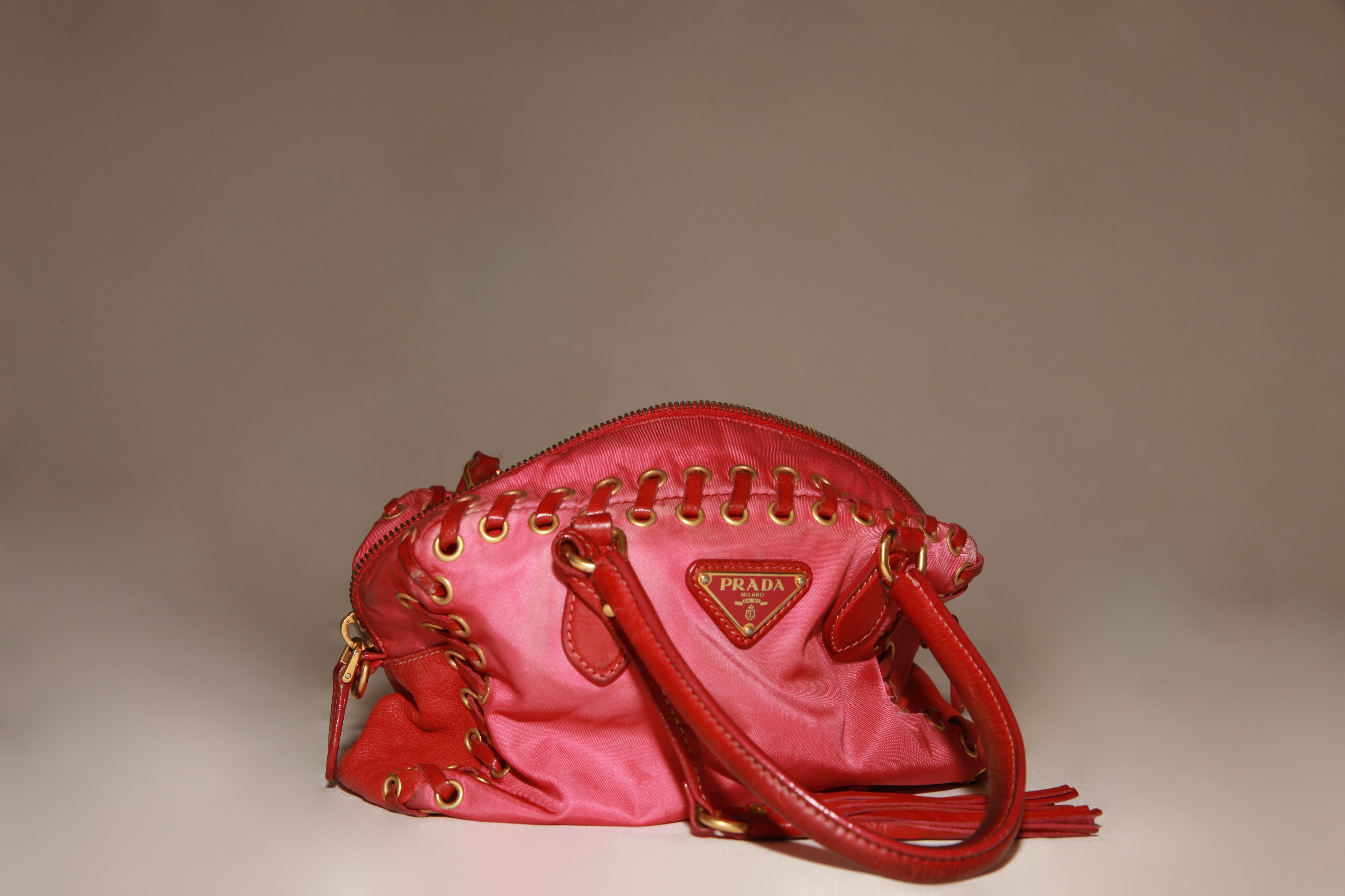 VNTG Prada Whipstitched Tessuto Mini Handbag