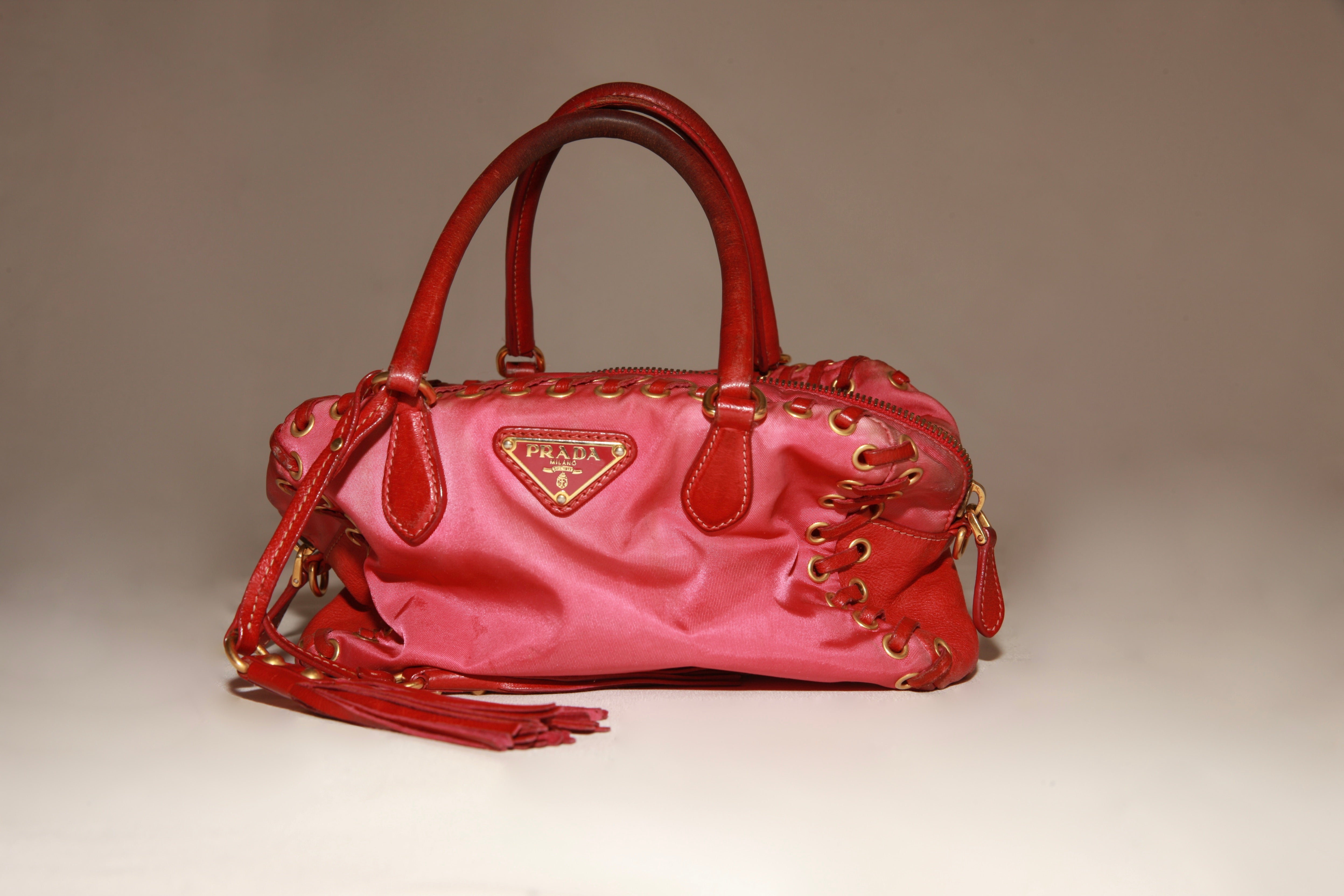 VNTG Prada Whipstitched Tessuto Mini Handbag