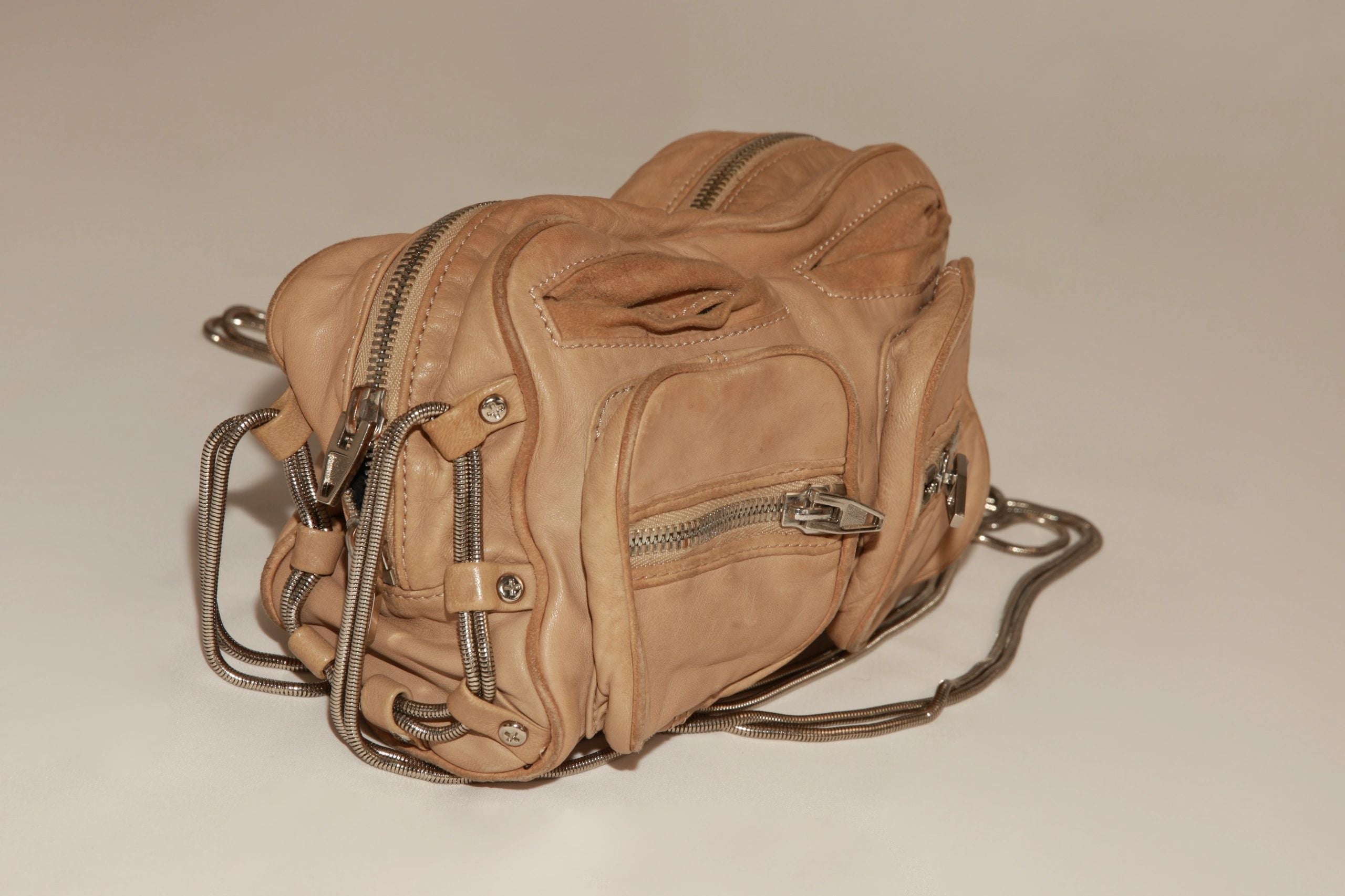 VNTG Leather Alexander Wang Multi-Zip Crossbody Bag