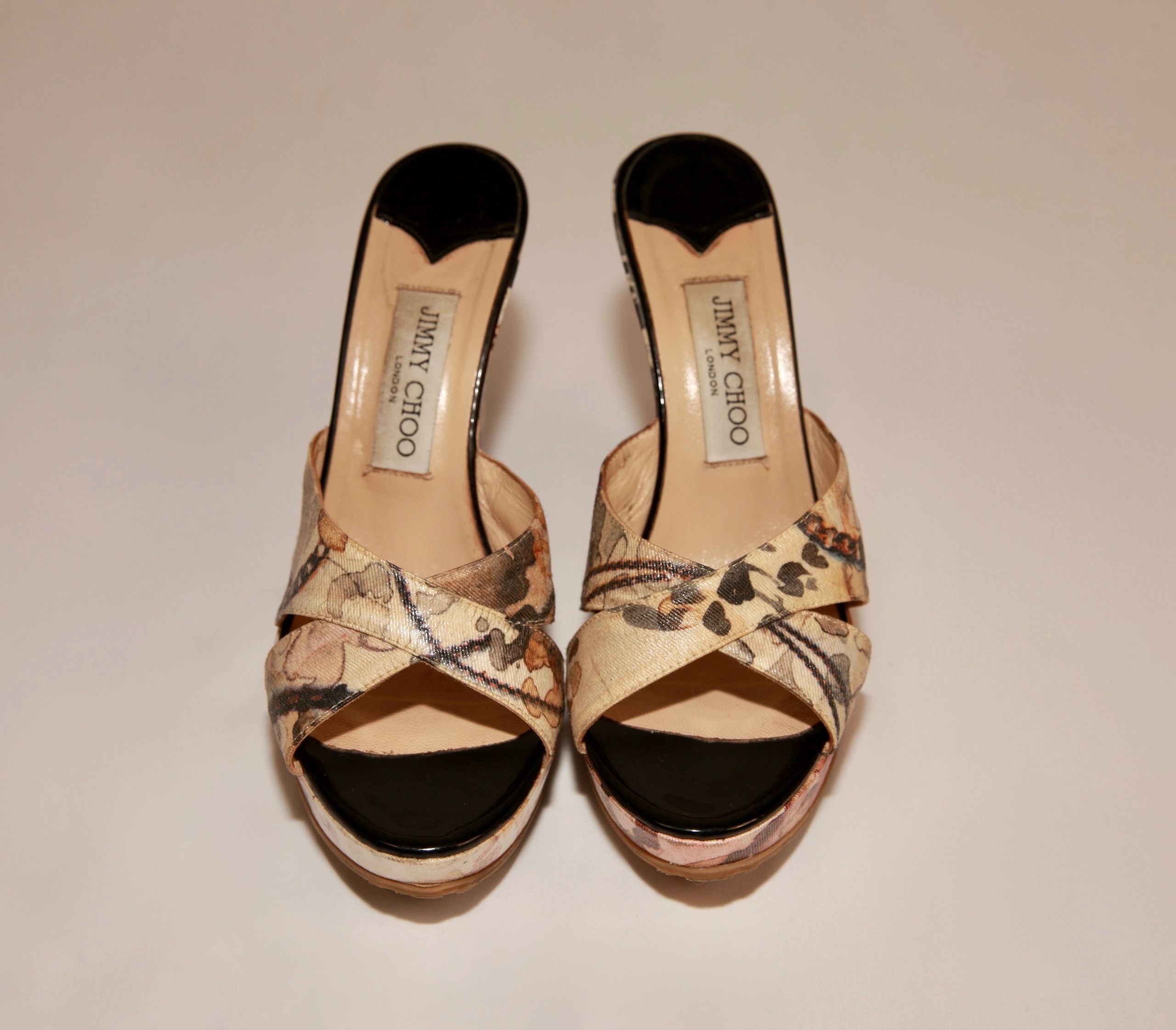 VNTG Satin Jimmy Choo Wedges - Size 38