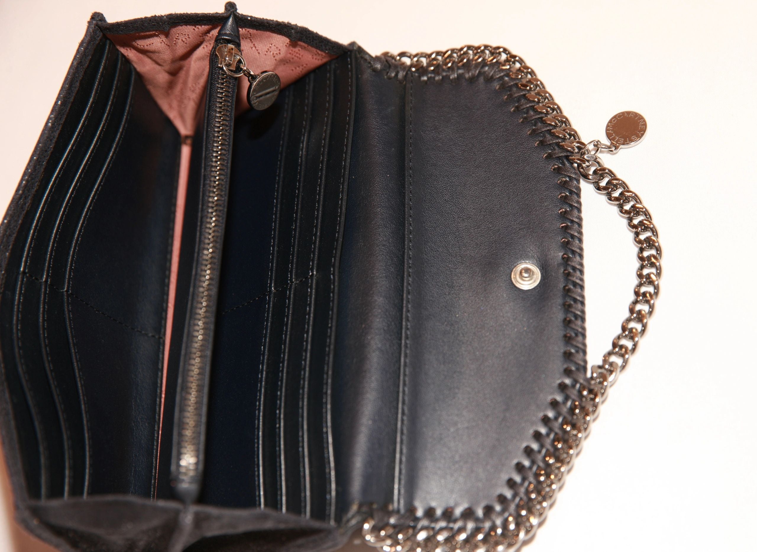 VNTG Stella McCartney Falabella Black Chain Wallet