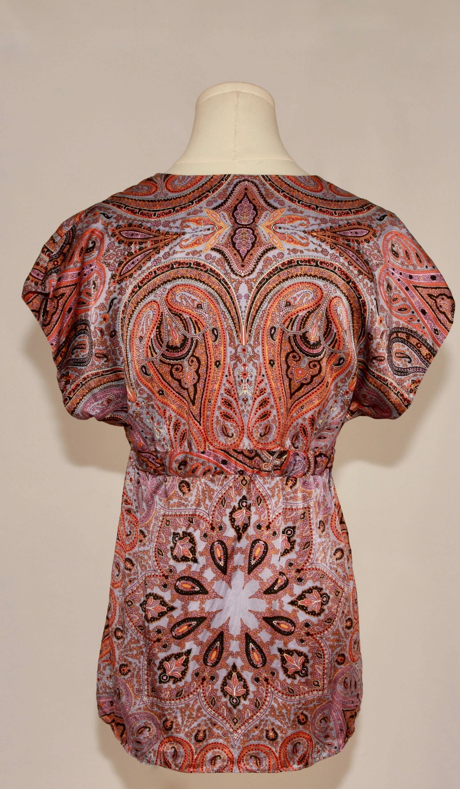 VNTG Low Cut Alice & Trixie Silk Tunic - Size Small