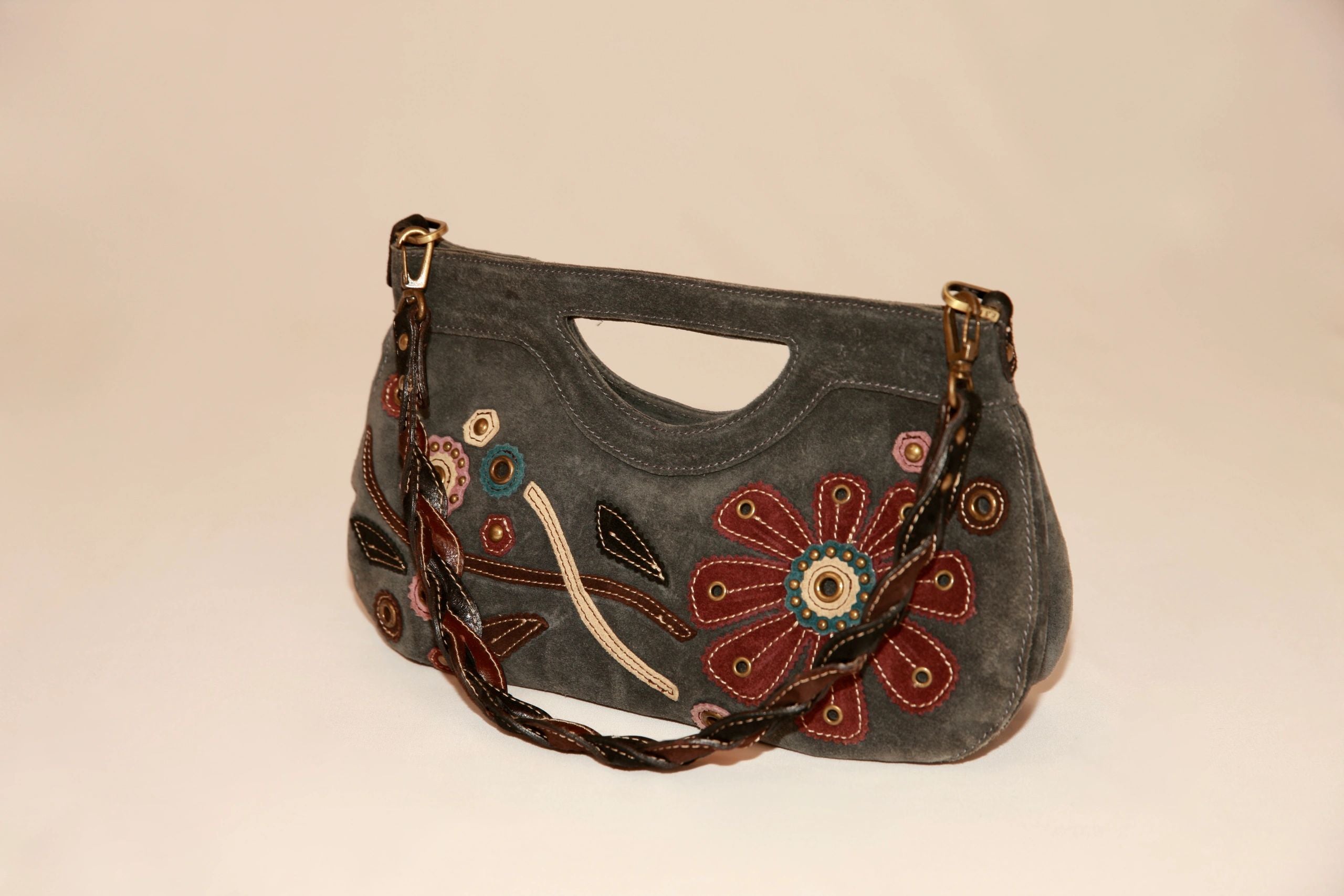 VNTG Rafé New York Embellished Leather Floral Shoulder Bag