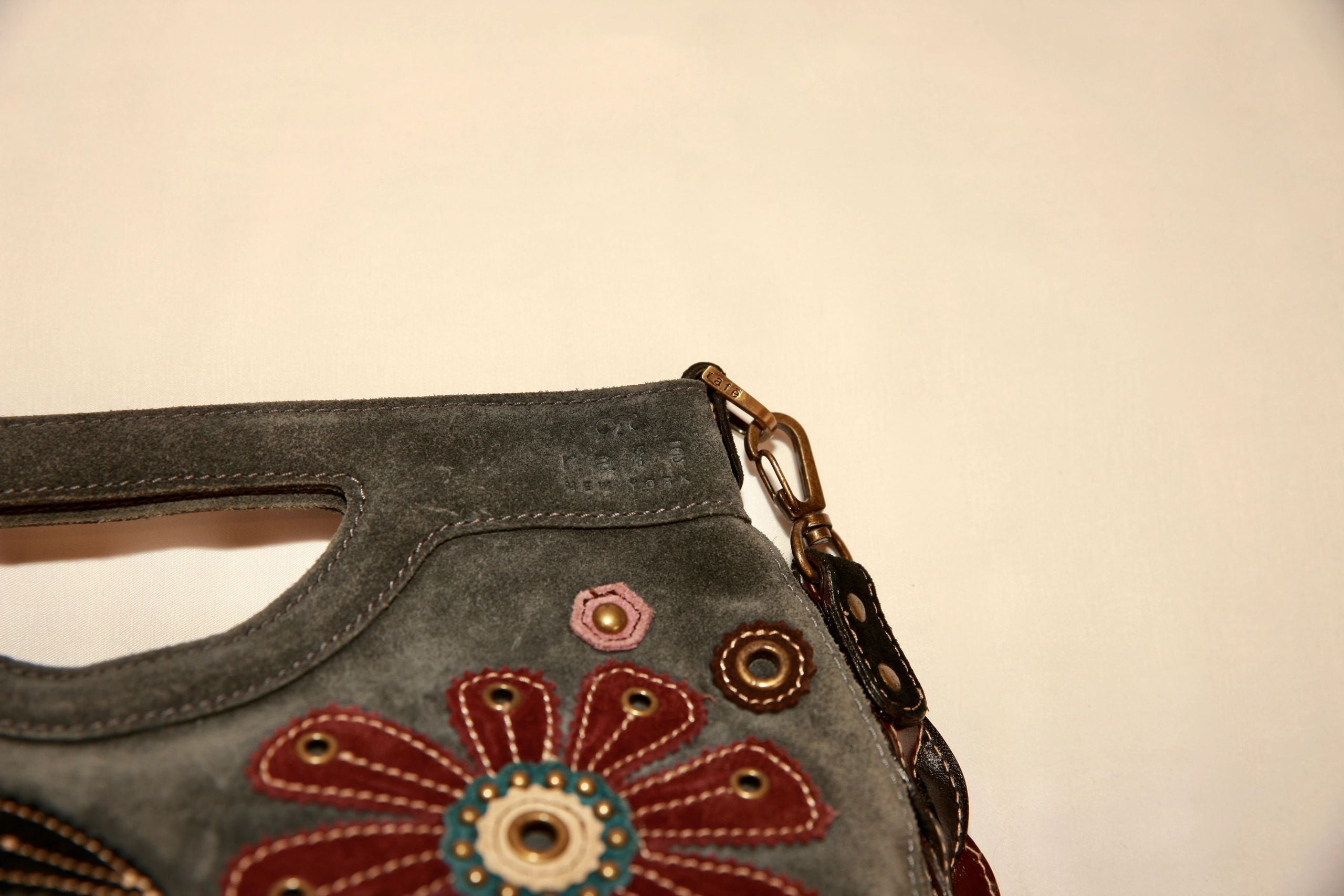 VNTG Rafé New York Embellished Leather Floral Shoulder Bag
