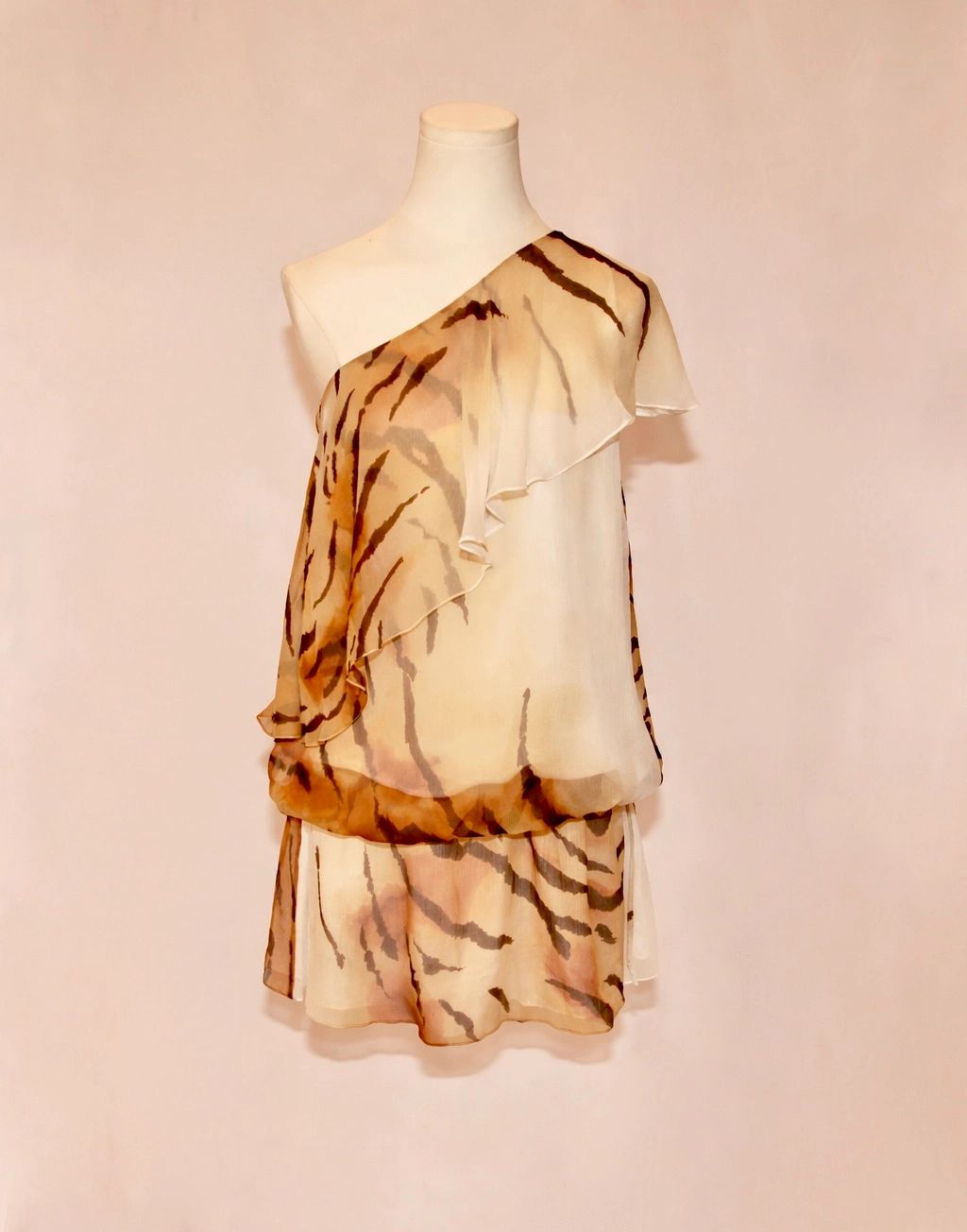 VNTG Silk Elizabeth and James Tiger Dress- Size XS