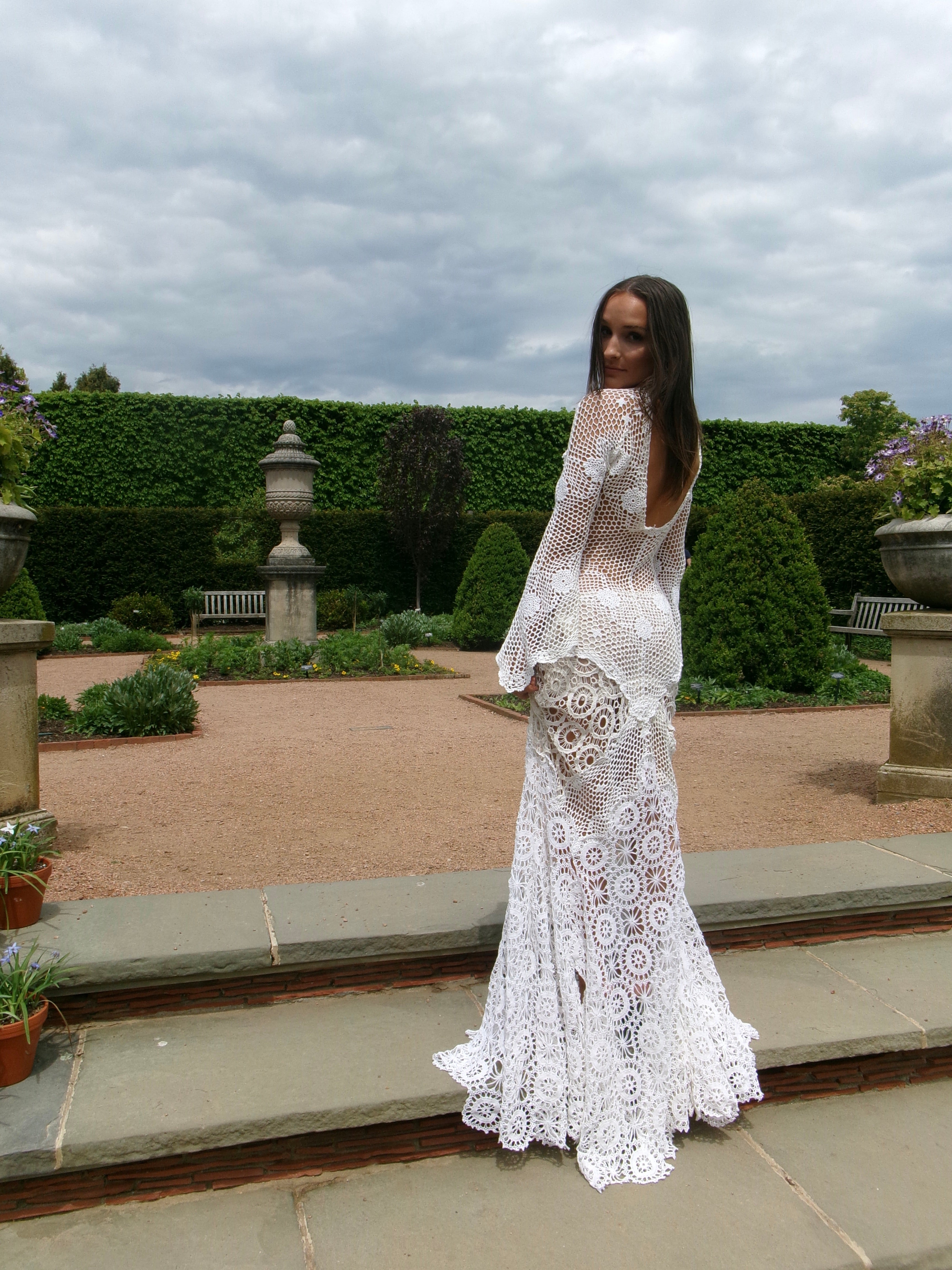 Valensole Summer - One-of-One Reconstructed Crochet Floral Gown