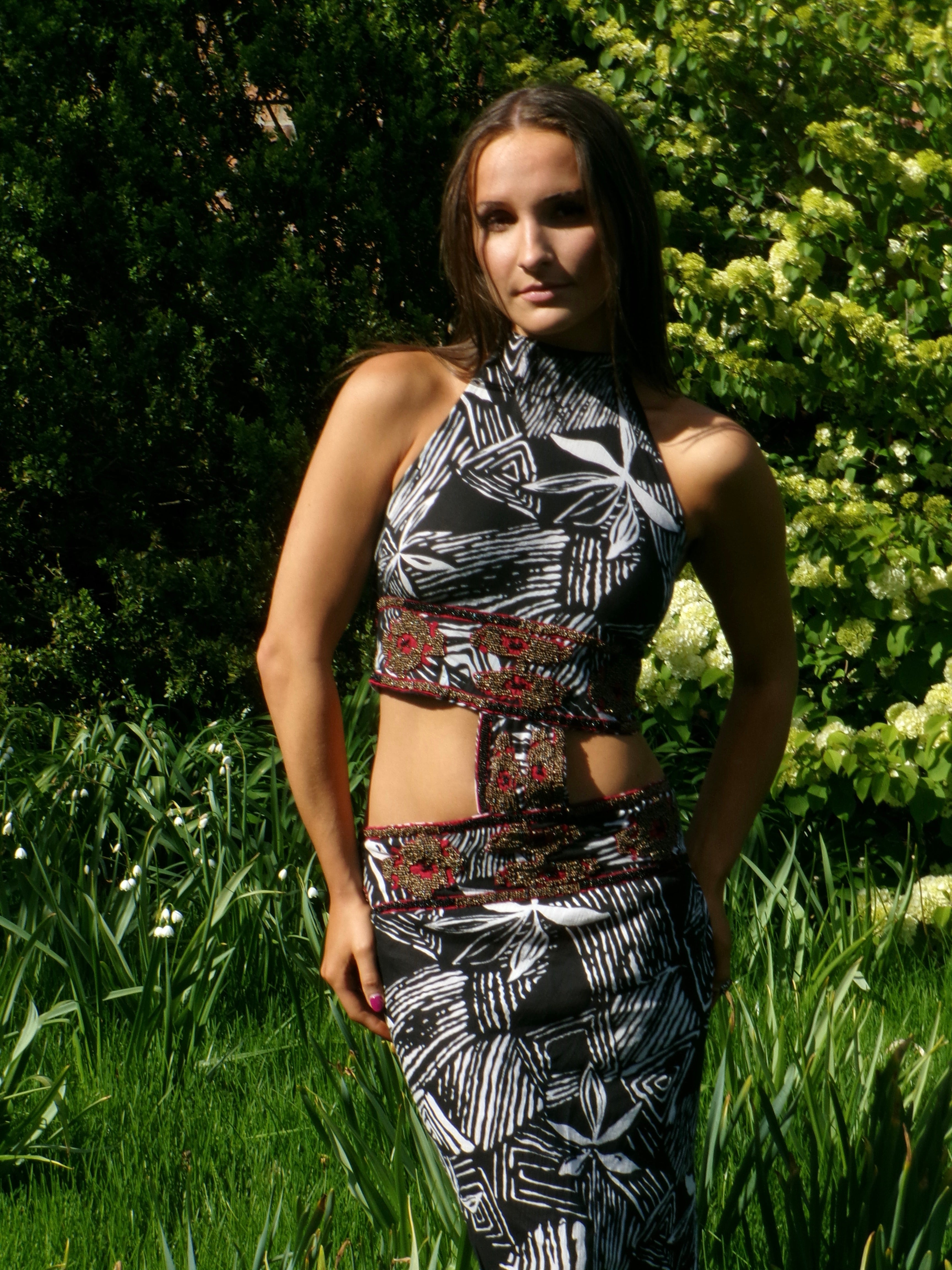 Venice at Dusk - One-of-One Reconstructed Beaded Halter Gown