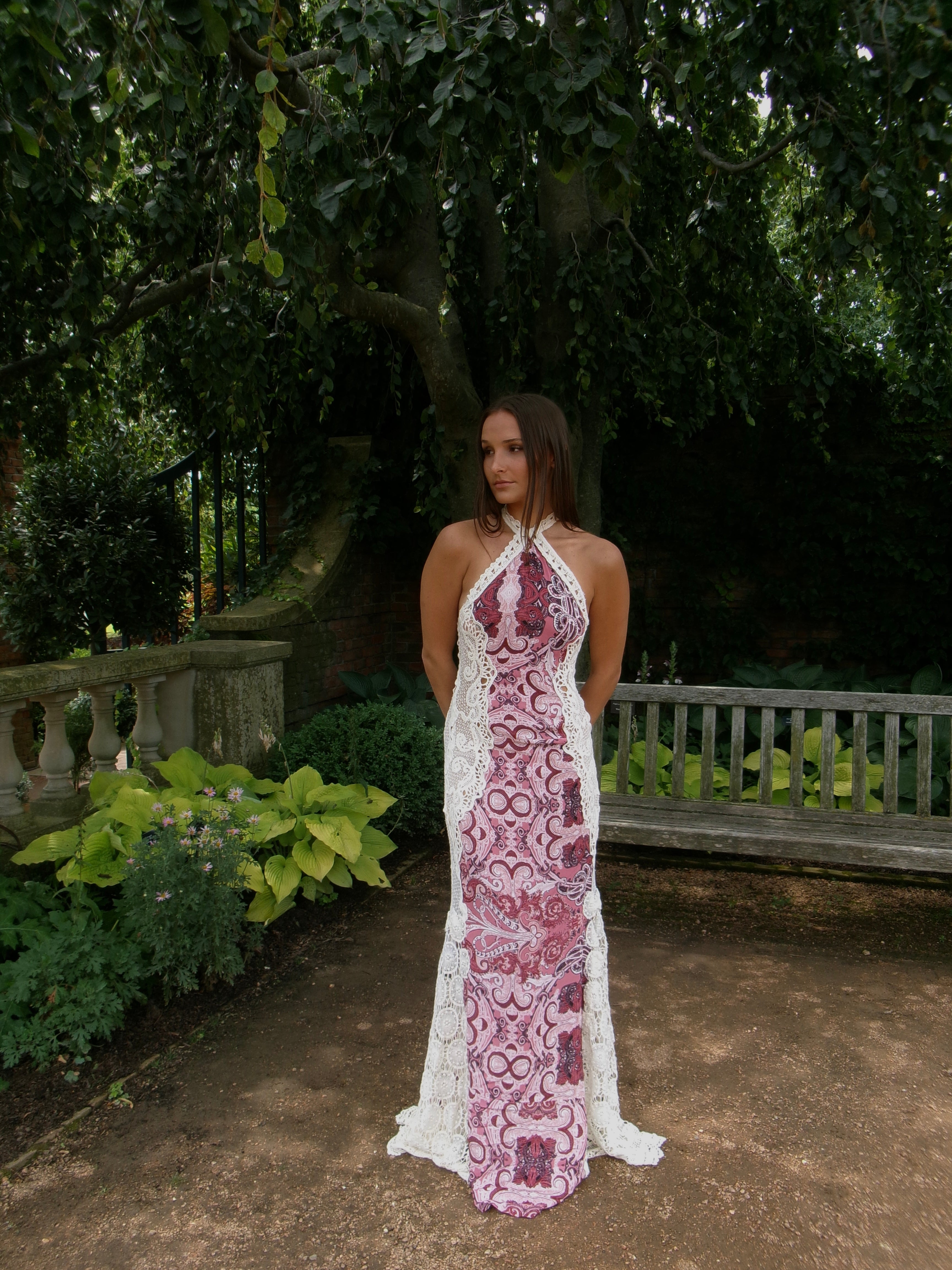 Siena Afterglow One-of-One Reconstructed Halter Gown
