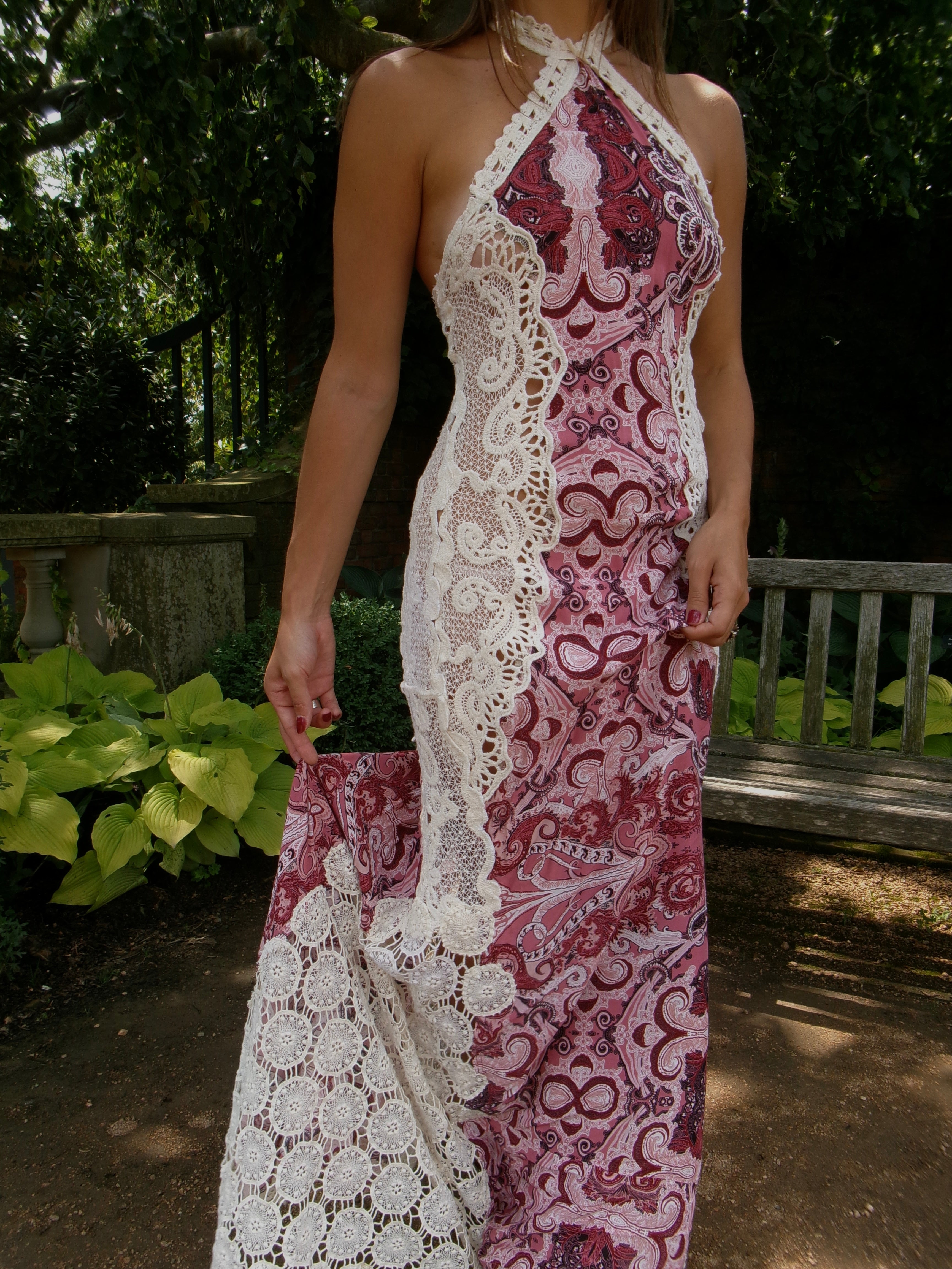 Siena Afterglow One-of-One Reconstructed Halter Gown