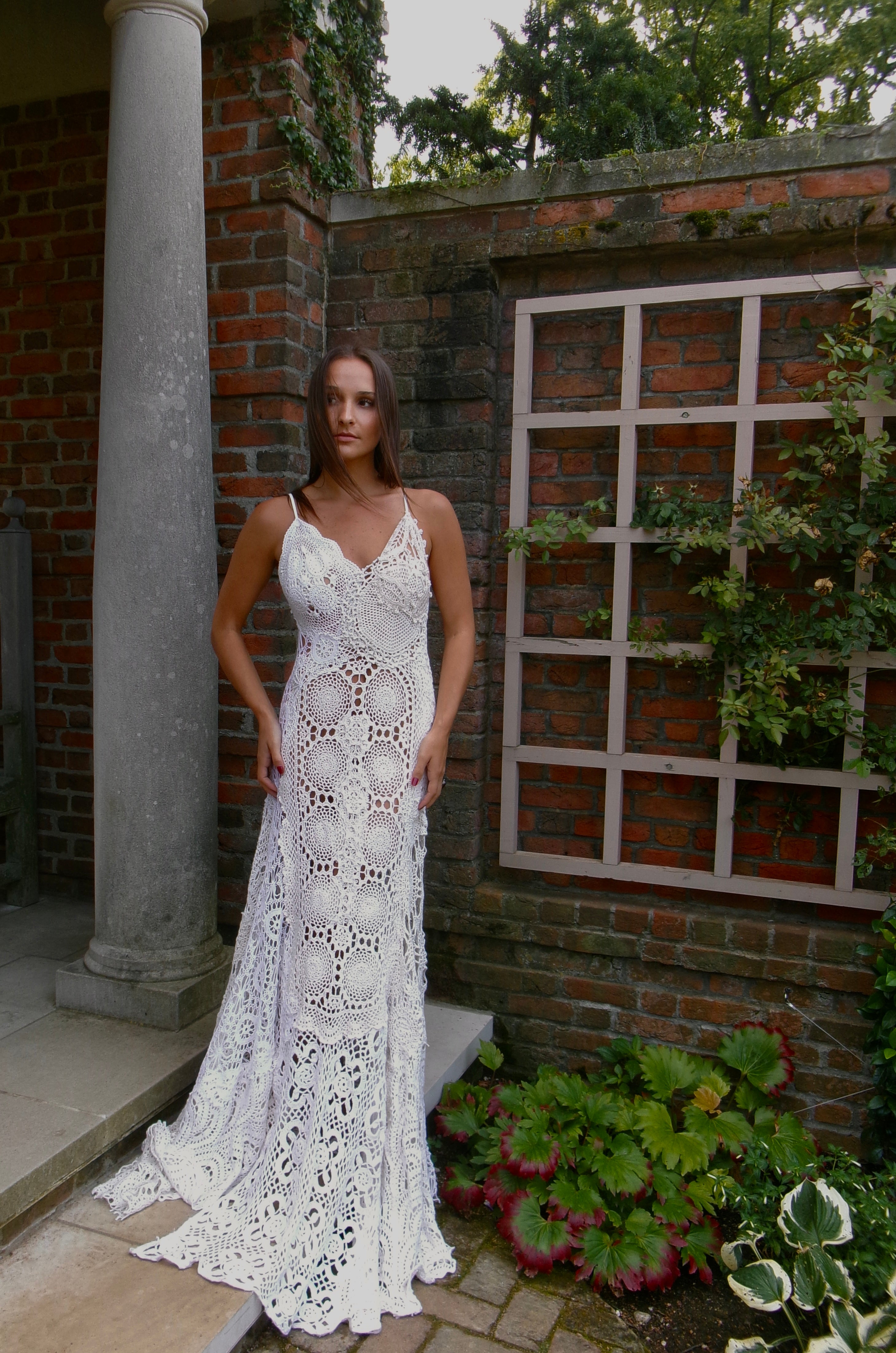 Provence Heirloom One-of-One Reconstructed Crochet Gown