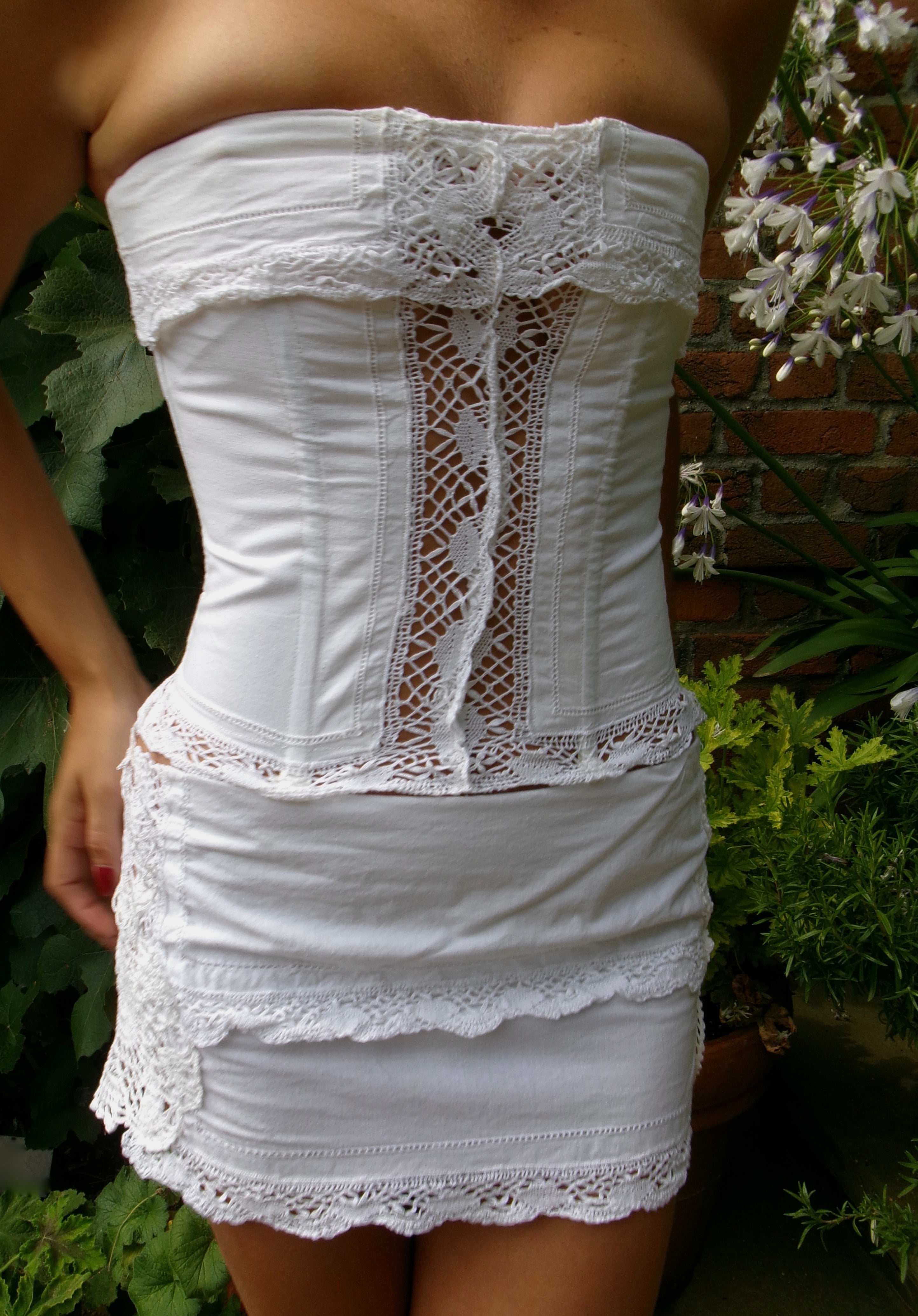 Gordes morning One-of-One Reconstructed Corset Set