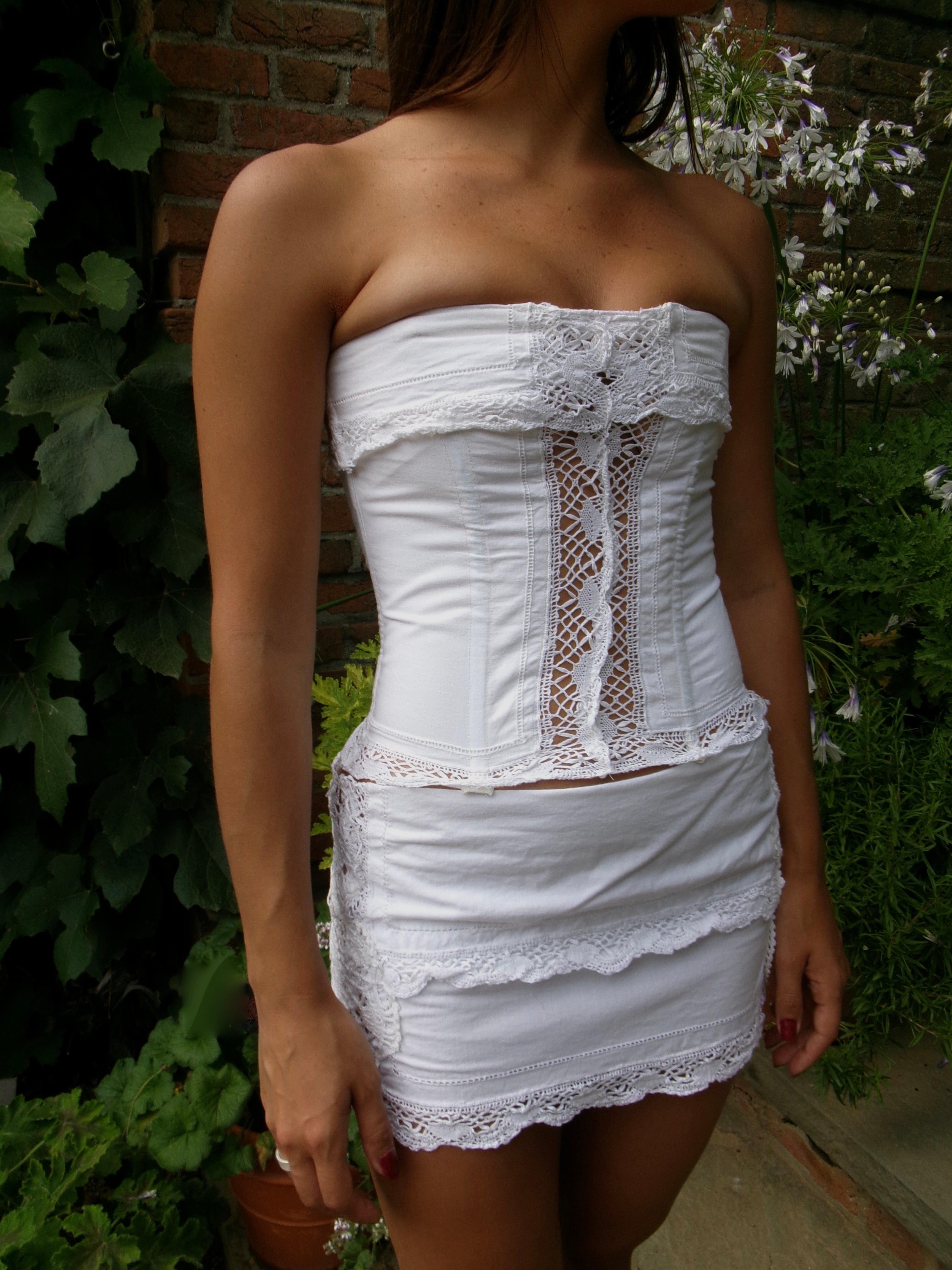 Gordes morning One-of-One Reconstructed Corset Set