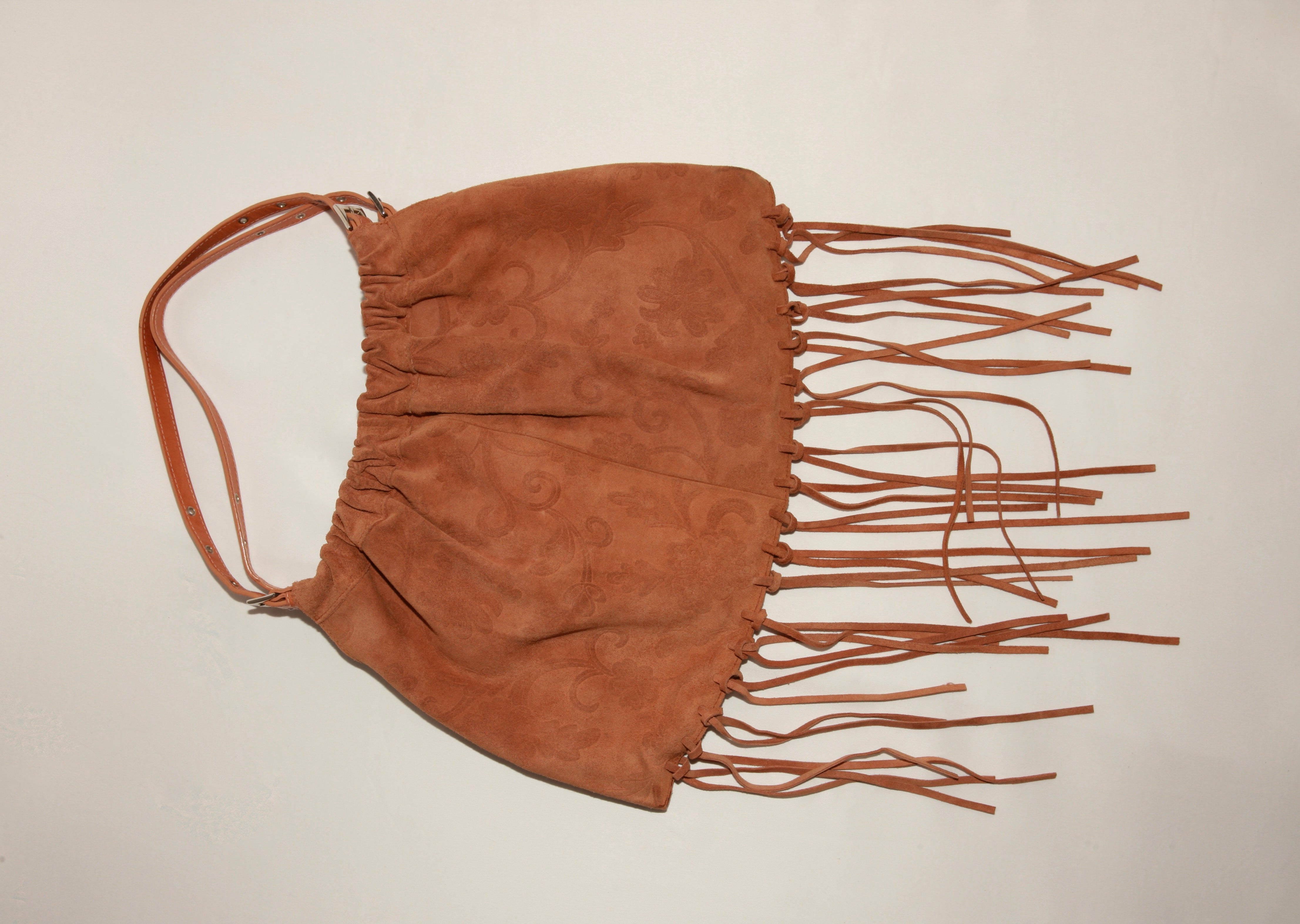 VNTG El Portal Suede Fringe Shoulder Bag