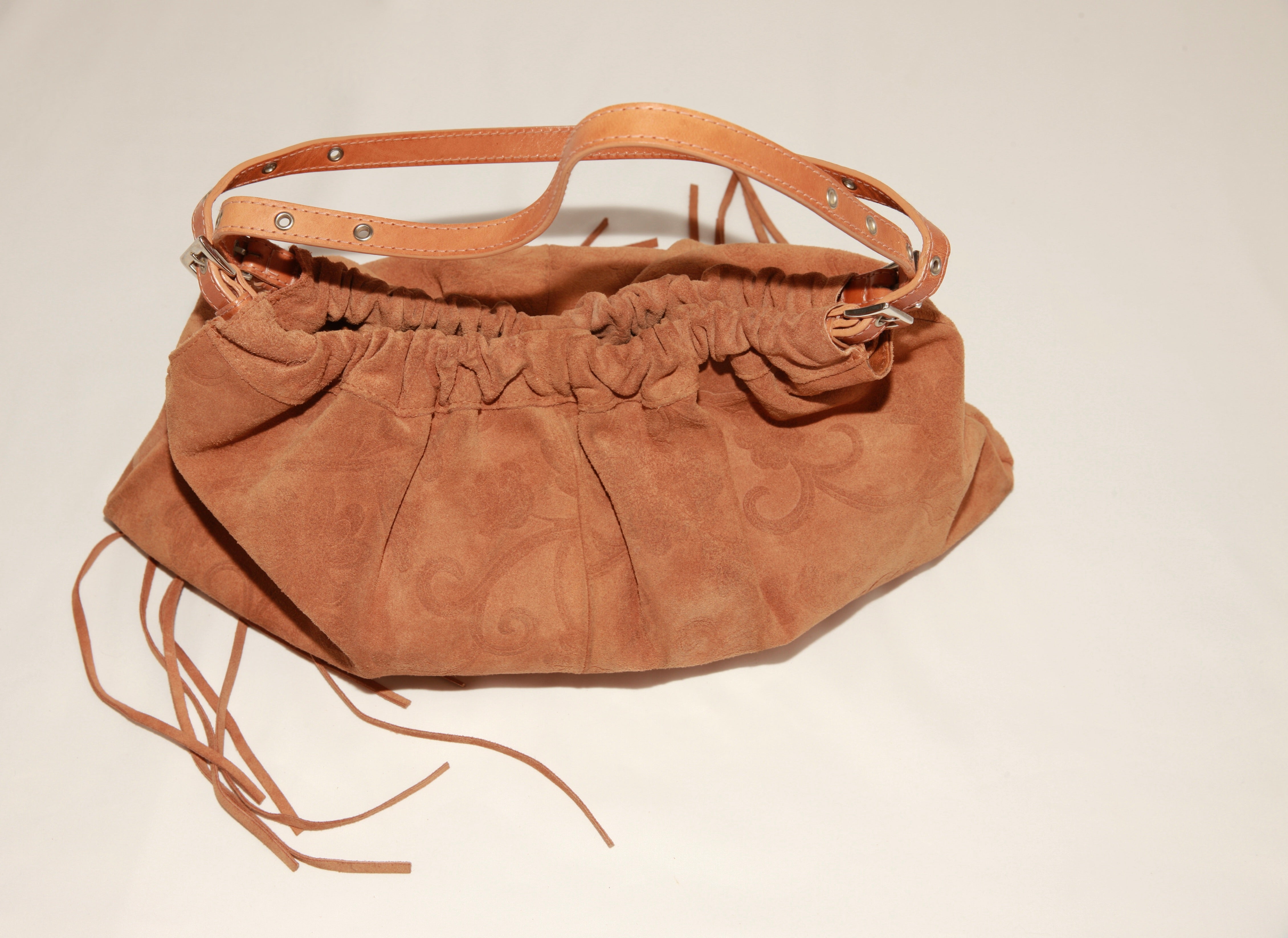 VNTG El Portal Suede Fringe Shoulder Bag