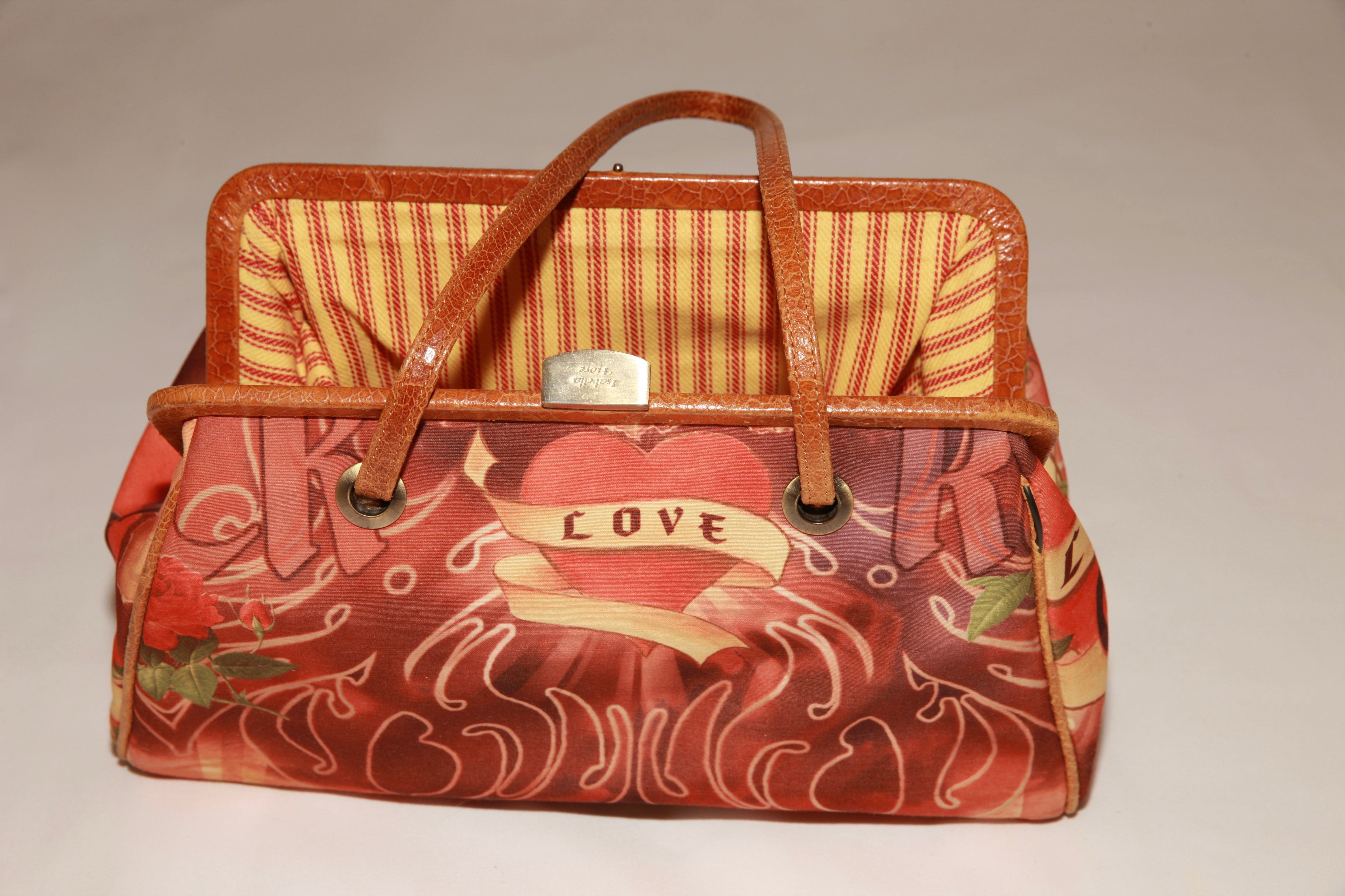 VNTG Isabella Fiore "Love" Beaded Frame Bag