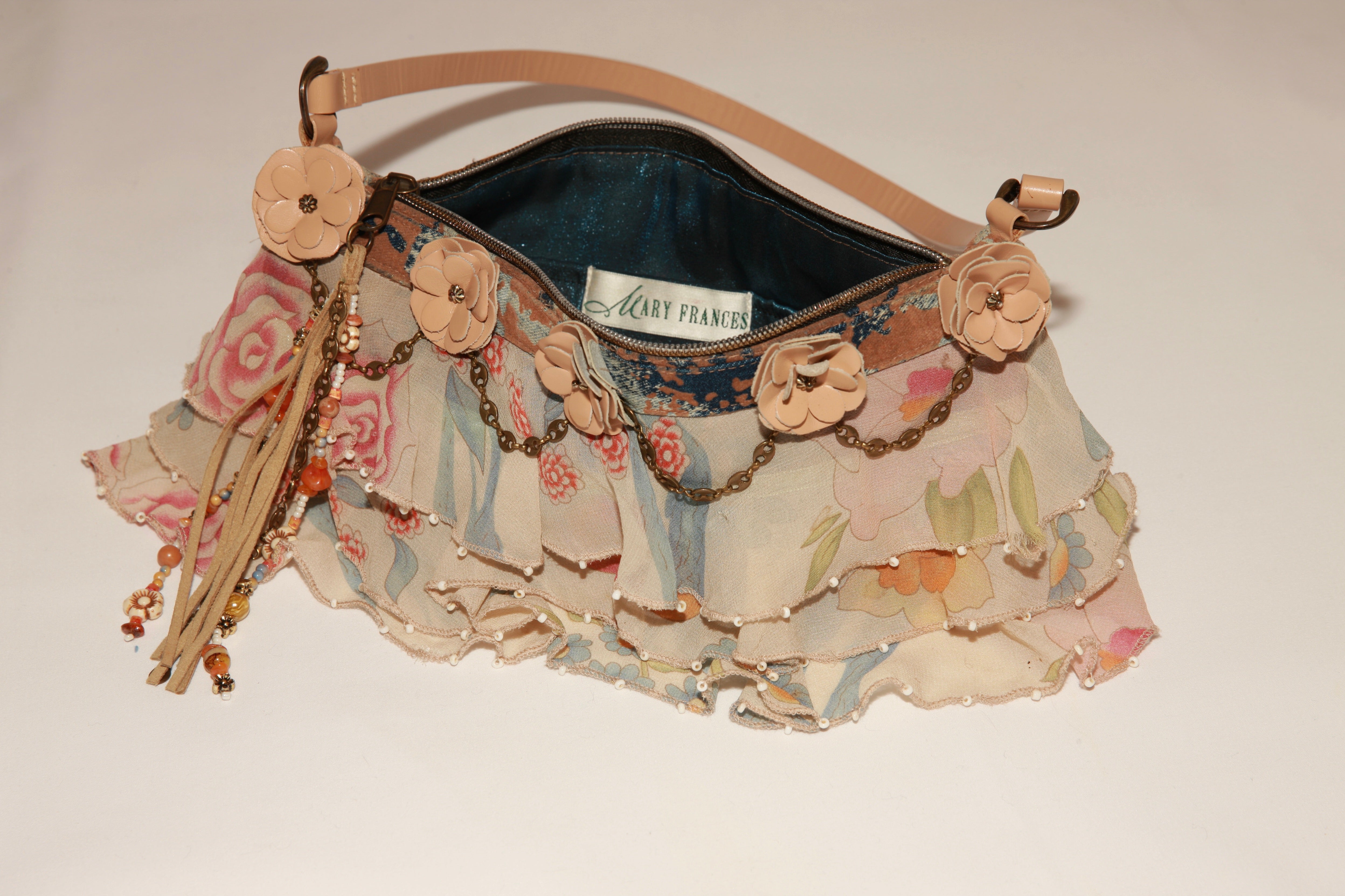 VNTG Mary Frances Embellished Floral Shoulder Bag