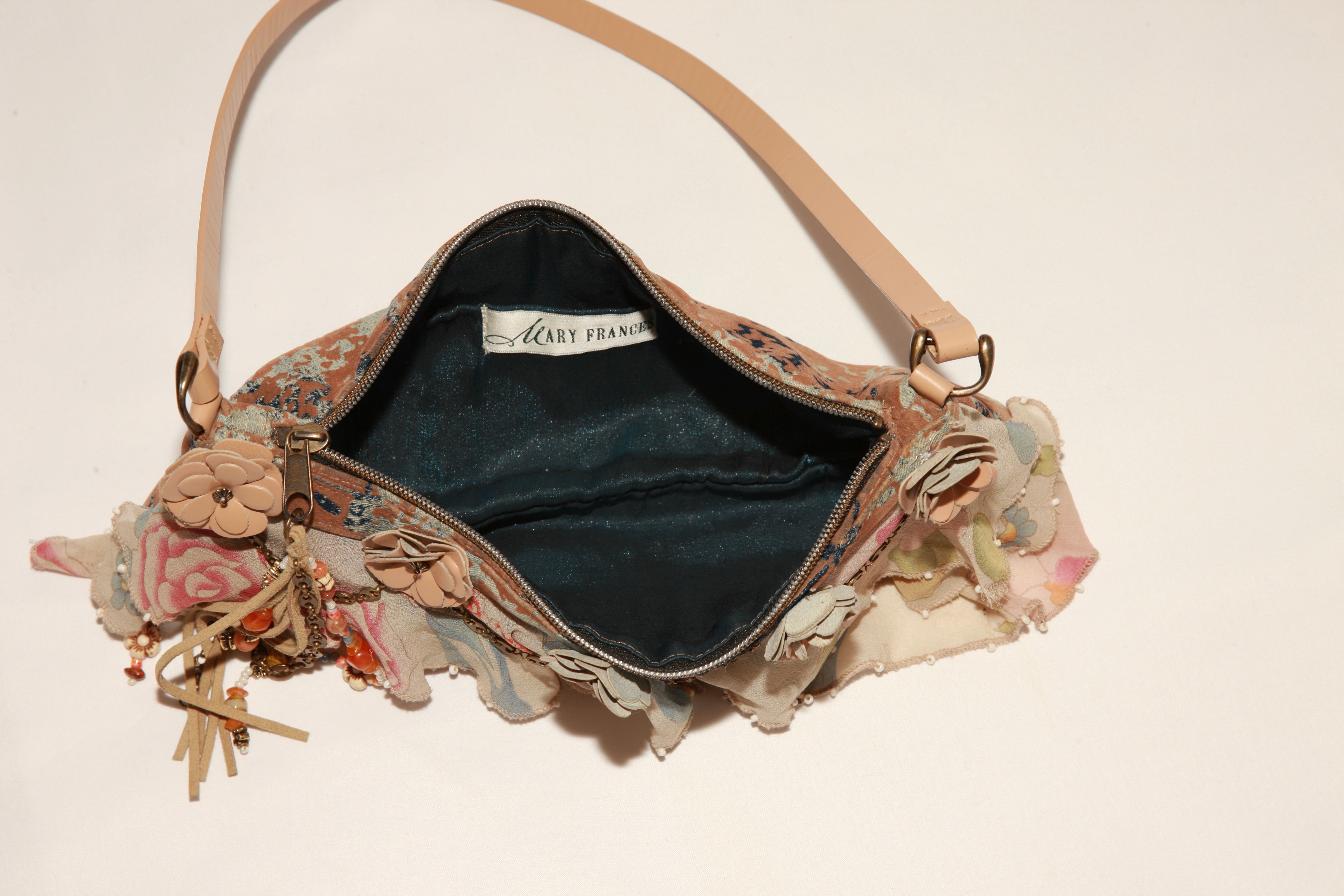 VNTG Mary Frances Embellished Floral Shoulder Bag