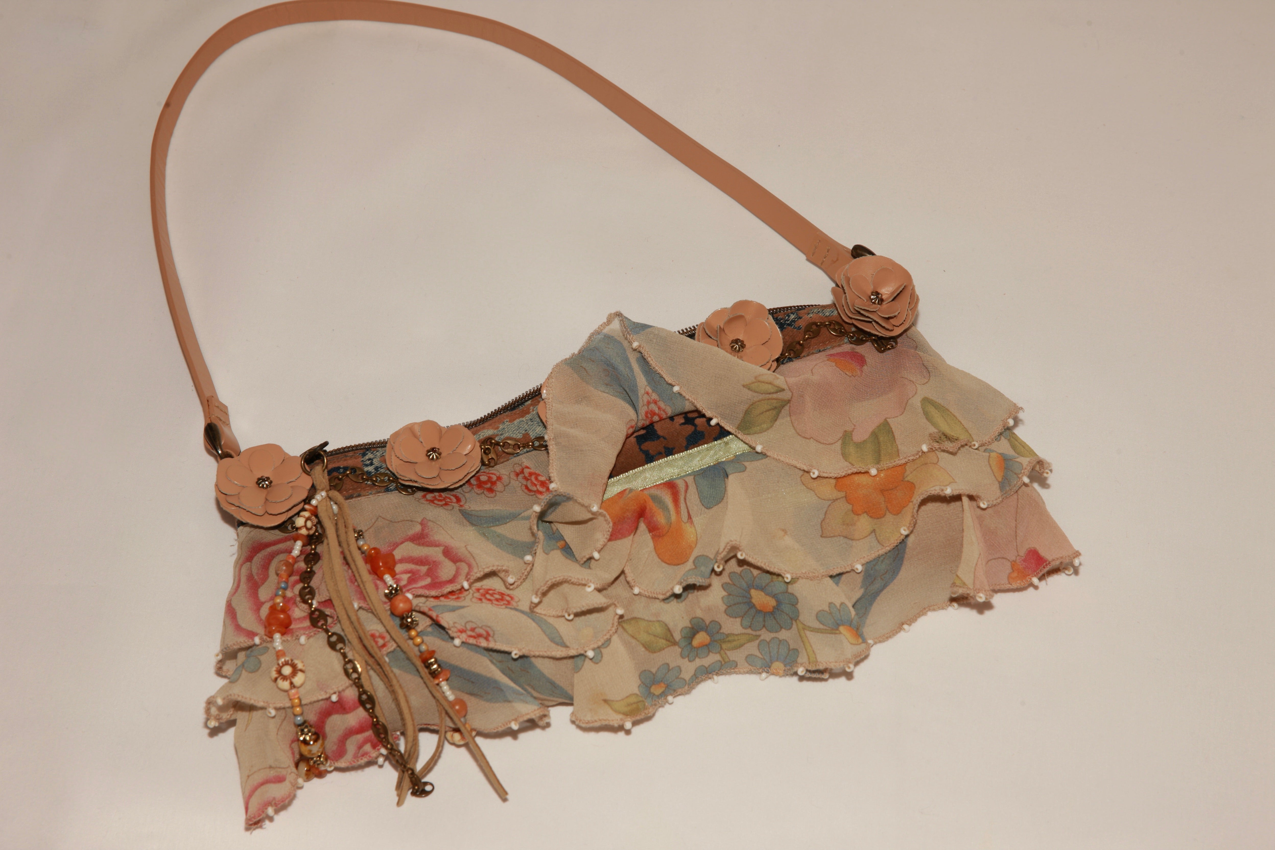 VNTG Mary Frances Embellished Floral Shoulder Bag
