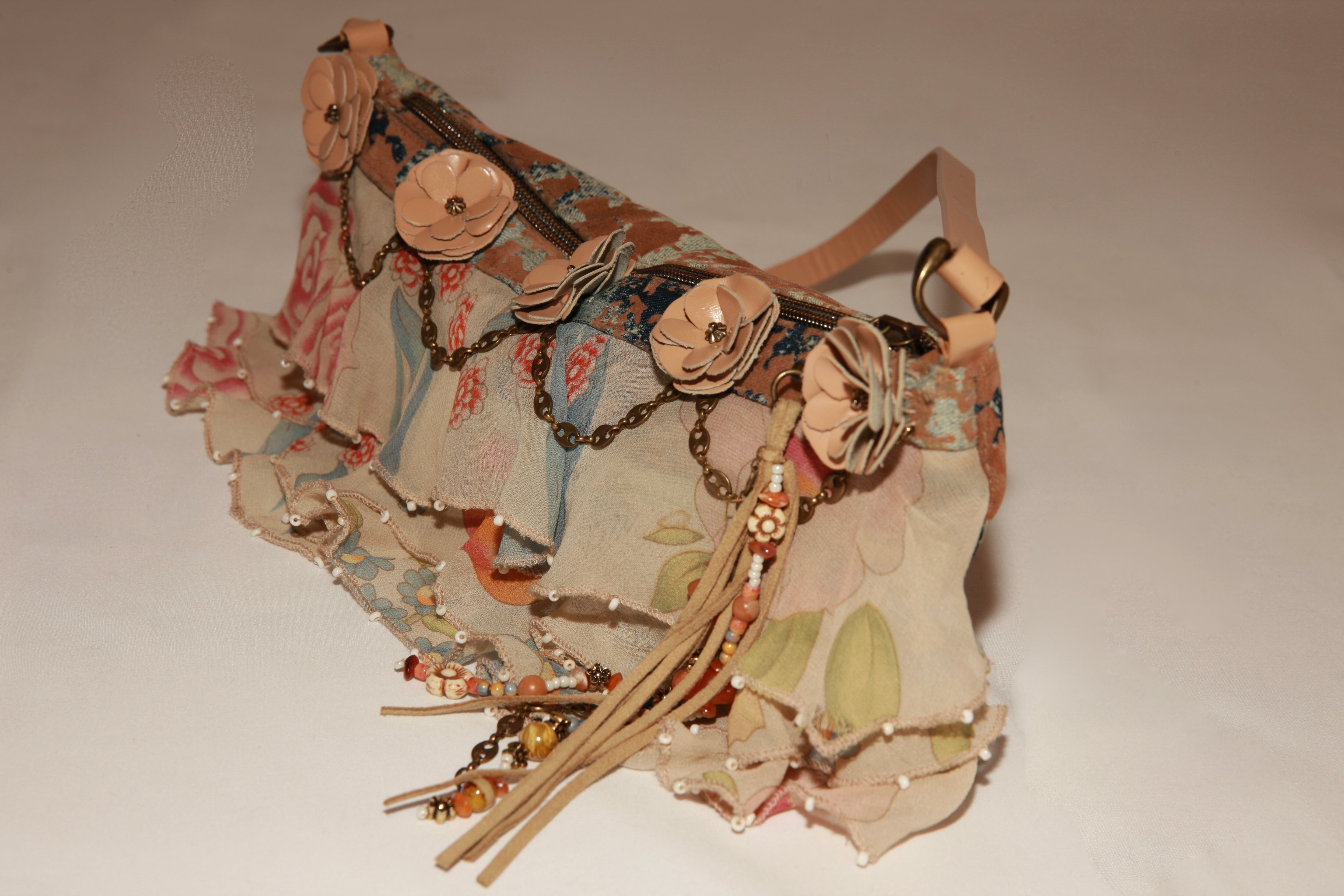 VNTG Mary Frances Embellished Floral Shoulder Bag