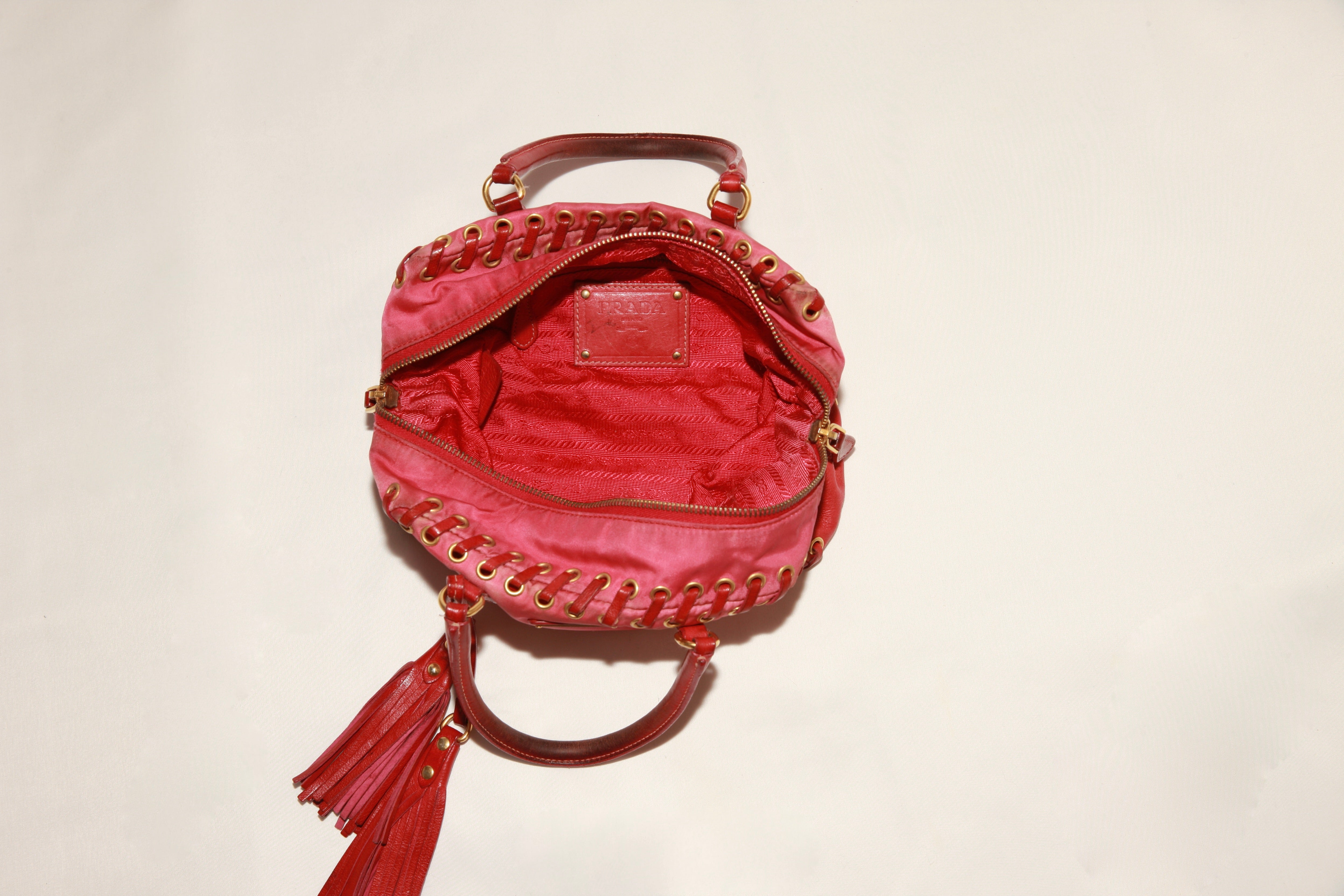 VNTG Prada Whipstitched Tessuto Mini Handbag