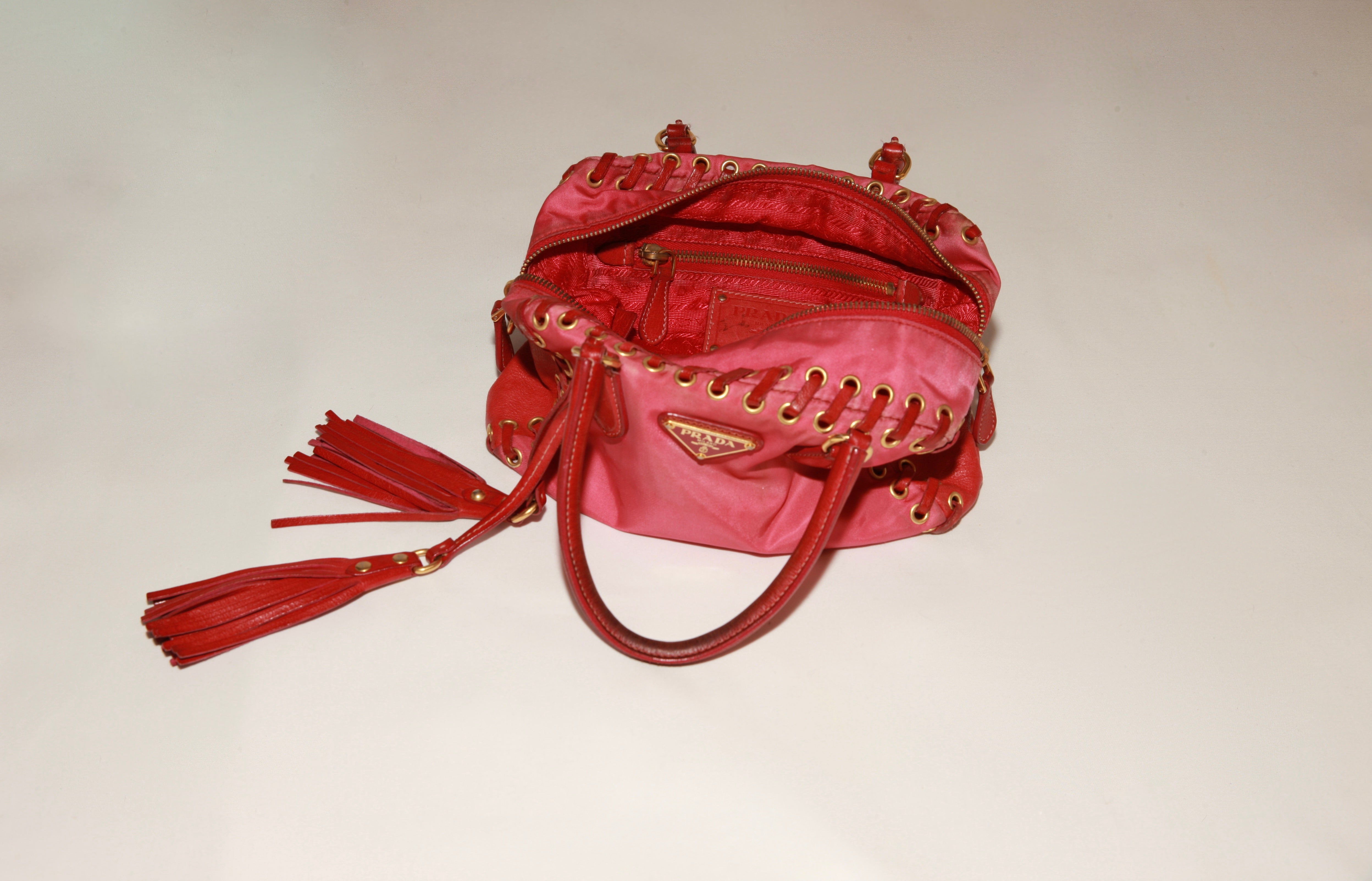 VNTG Prada Whipstitched Tessuto Mini Handbag