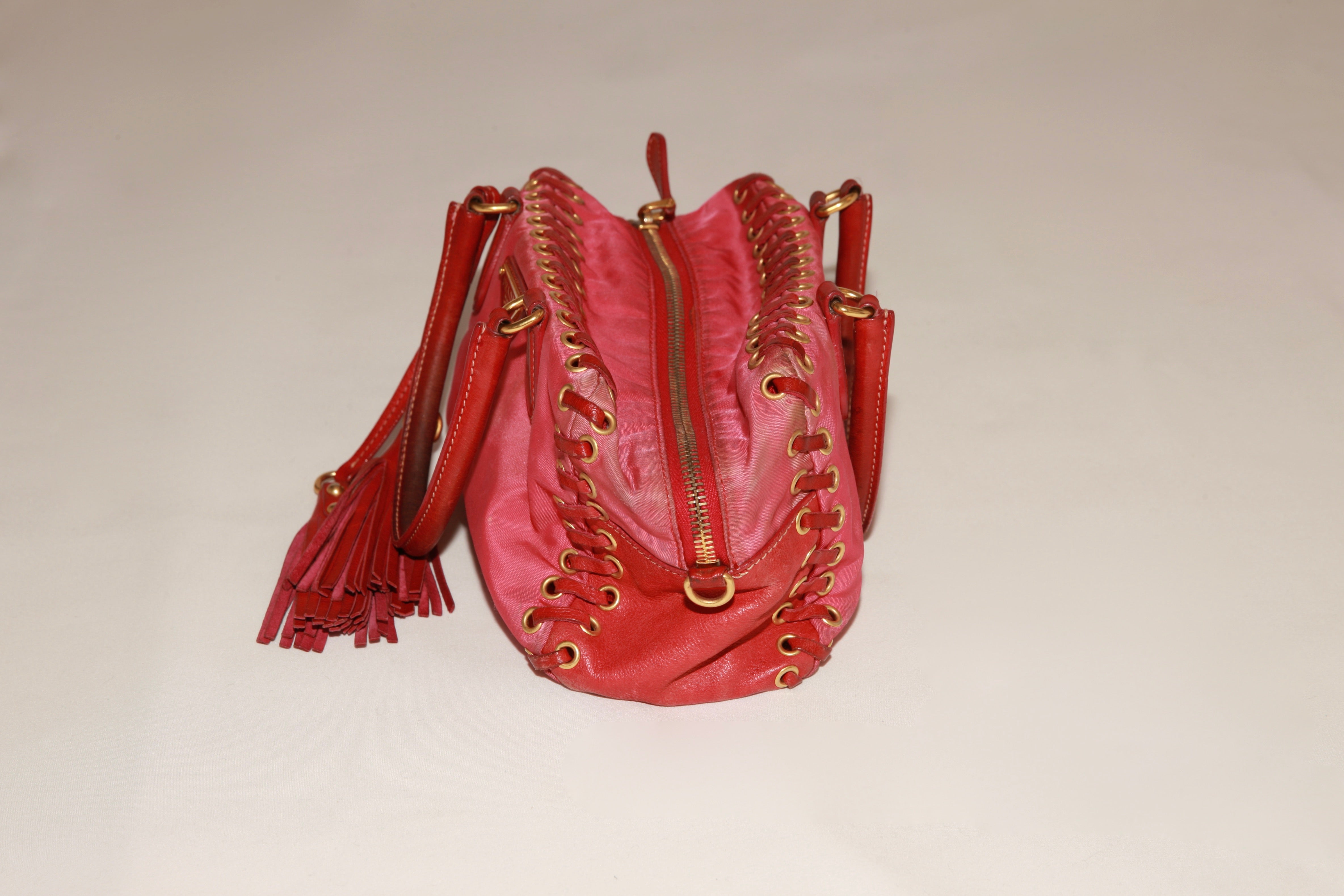 VNTG Prada Whipstitched Tessuto Mini Handbag