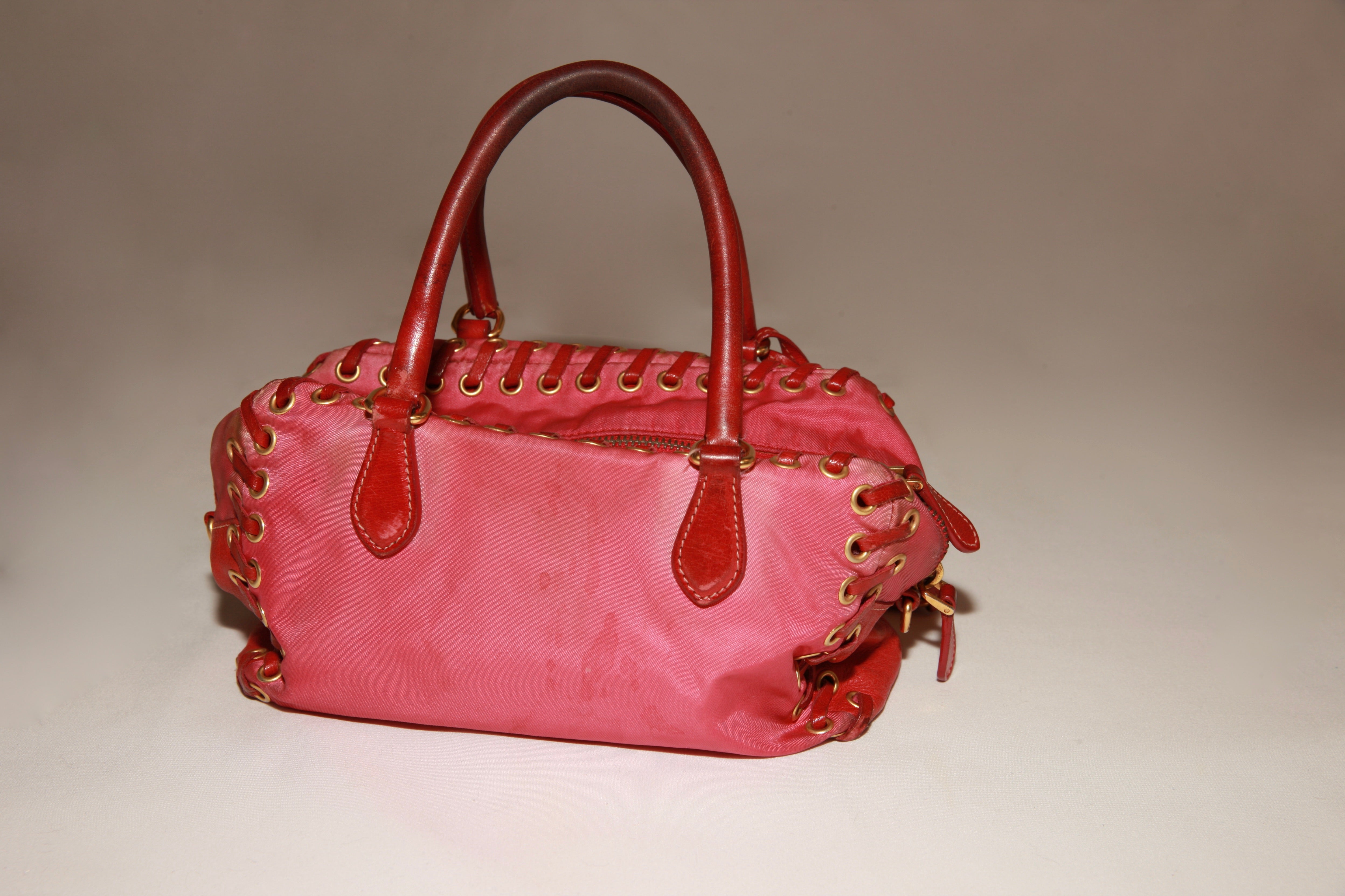 VNTG Prada Whipstitched Tessuto Mini Handbag