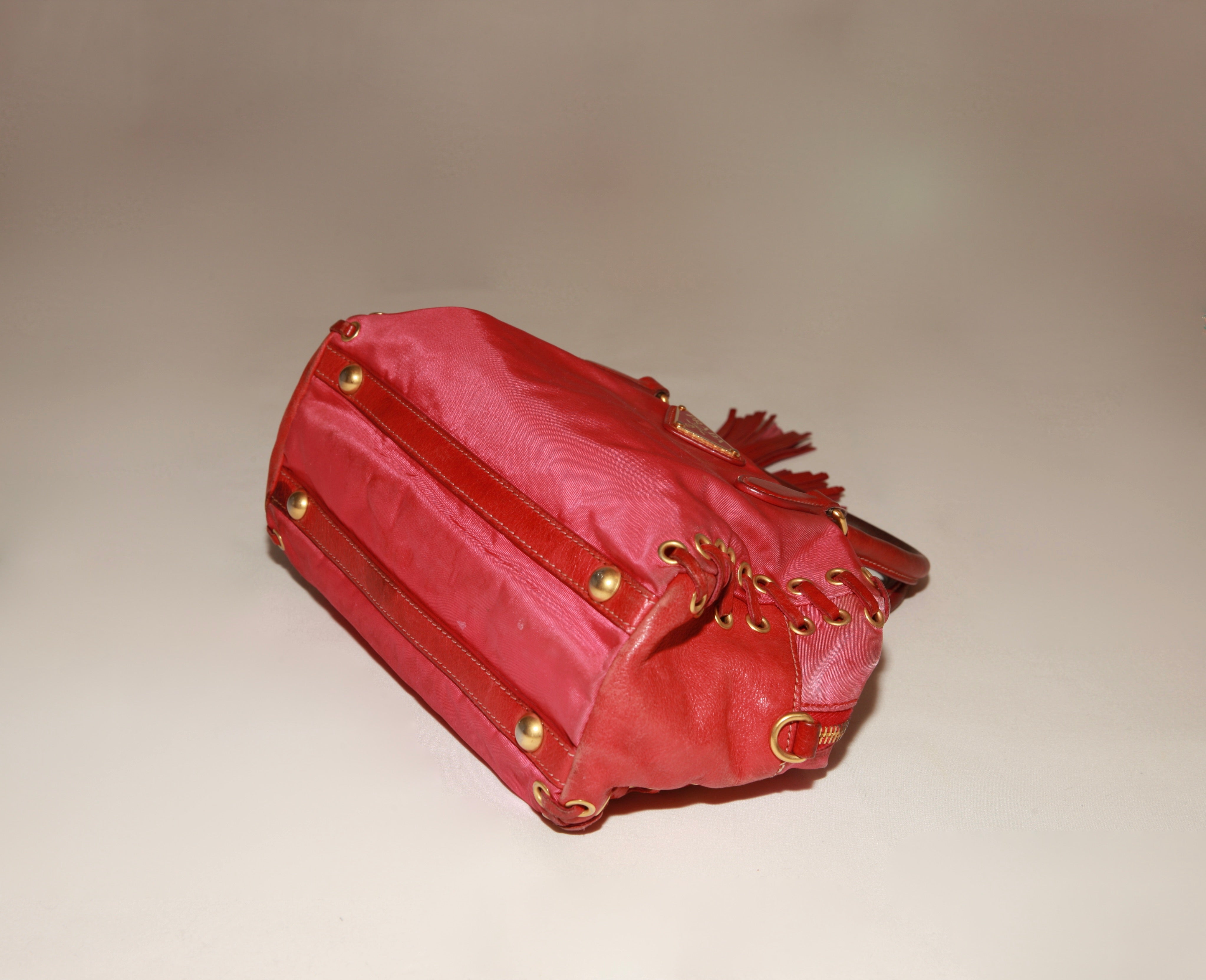 VNTG Prada Whipstitched Tessuto Mini Handbag