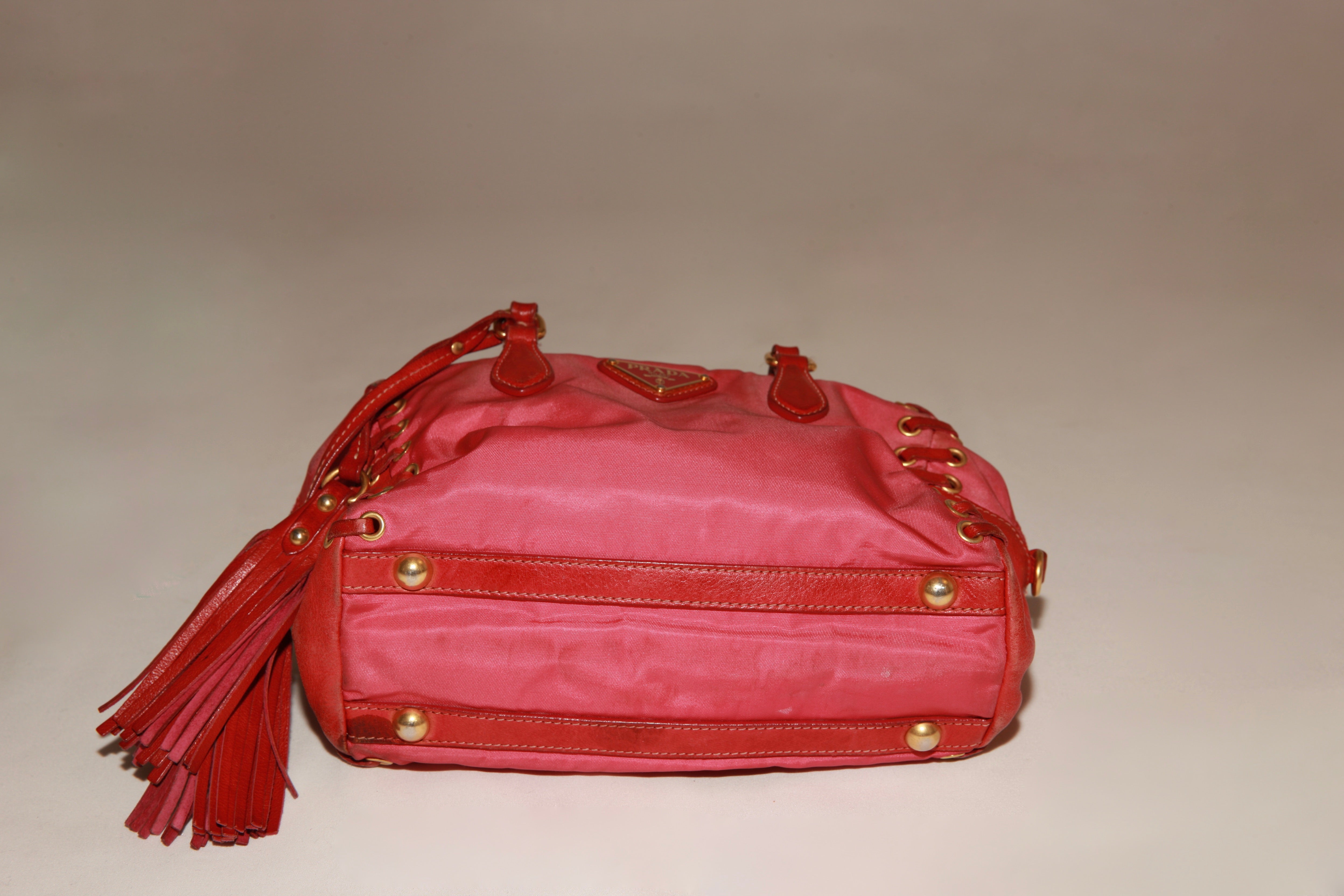 VNTG Prada Whipstitched Tessuto Mini Handbag