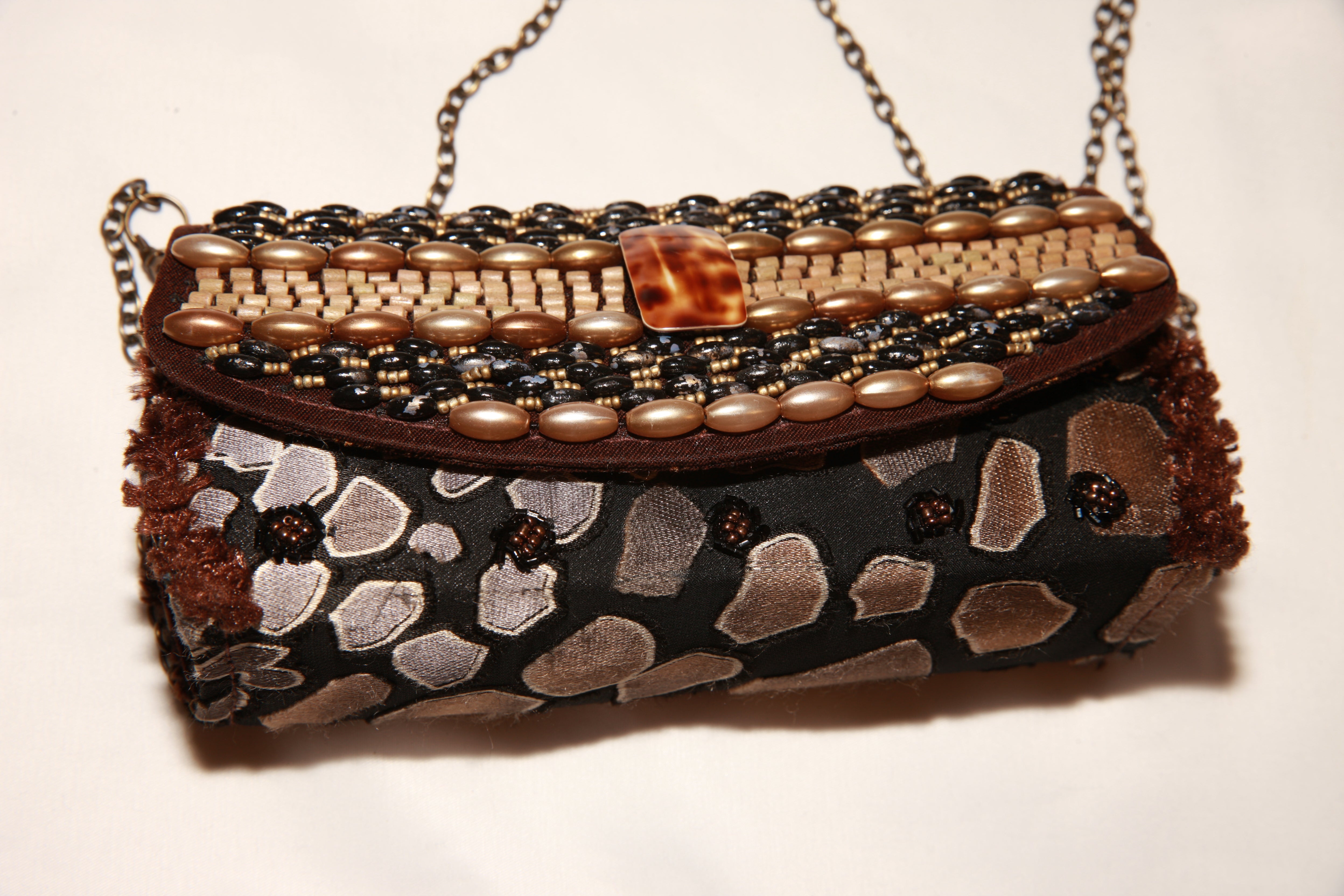 VNTG Mary Frances Beaded Mini Crossbody