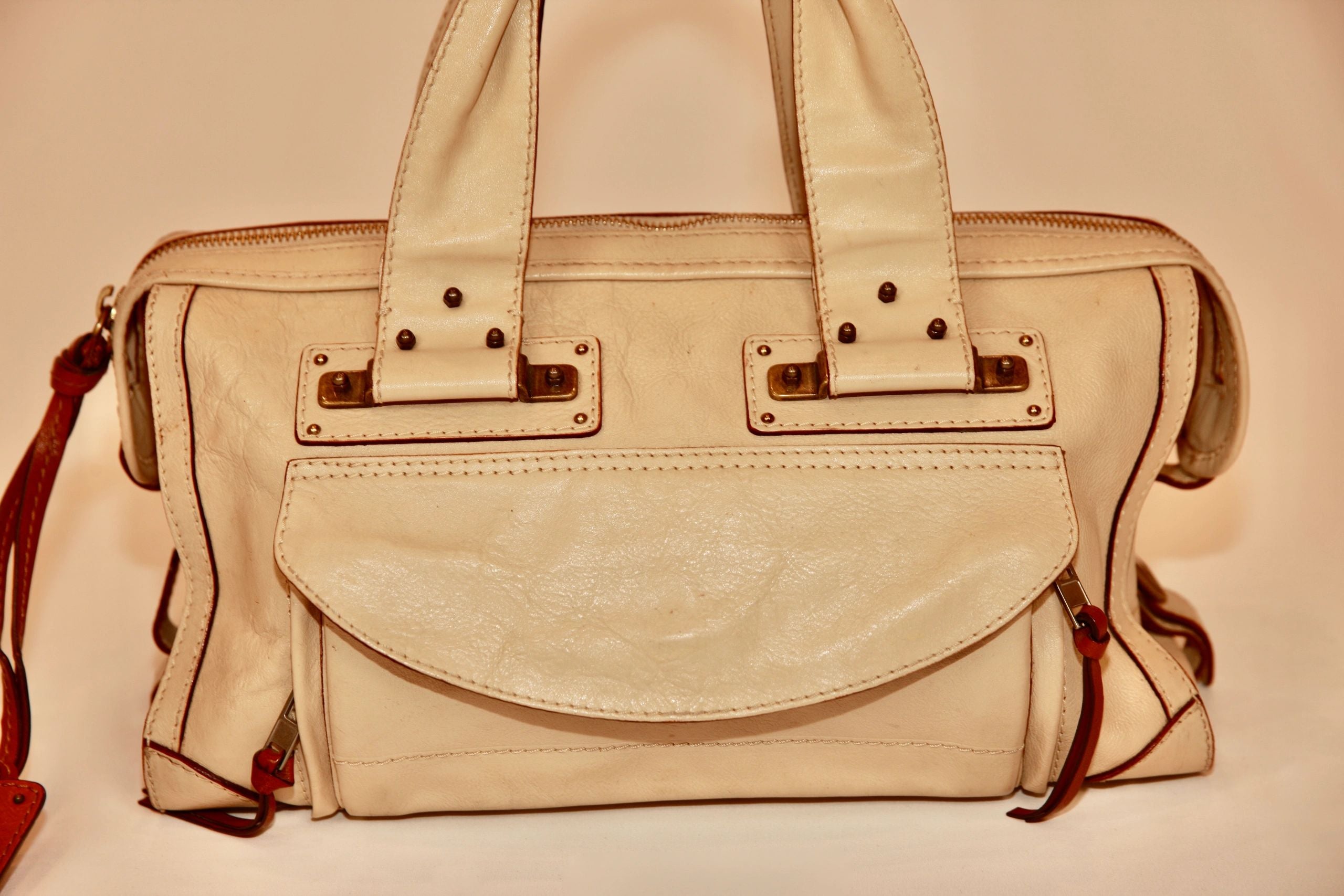 VNTG Chloé Cream Leather Satchel