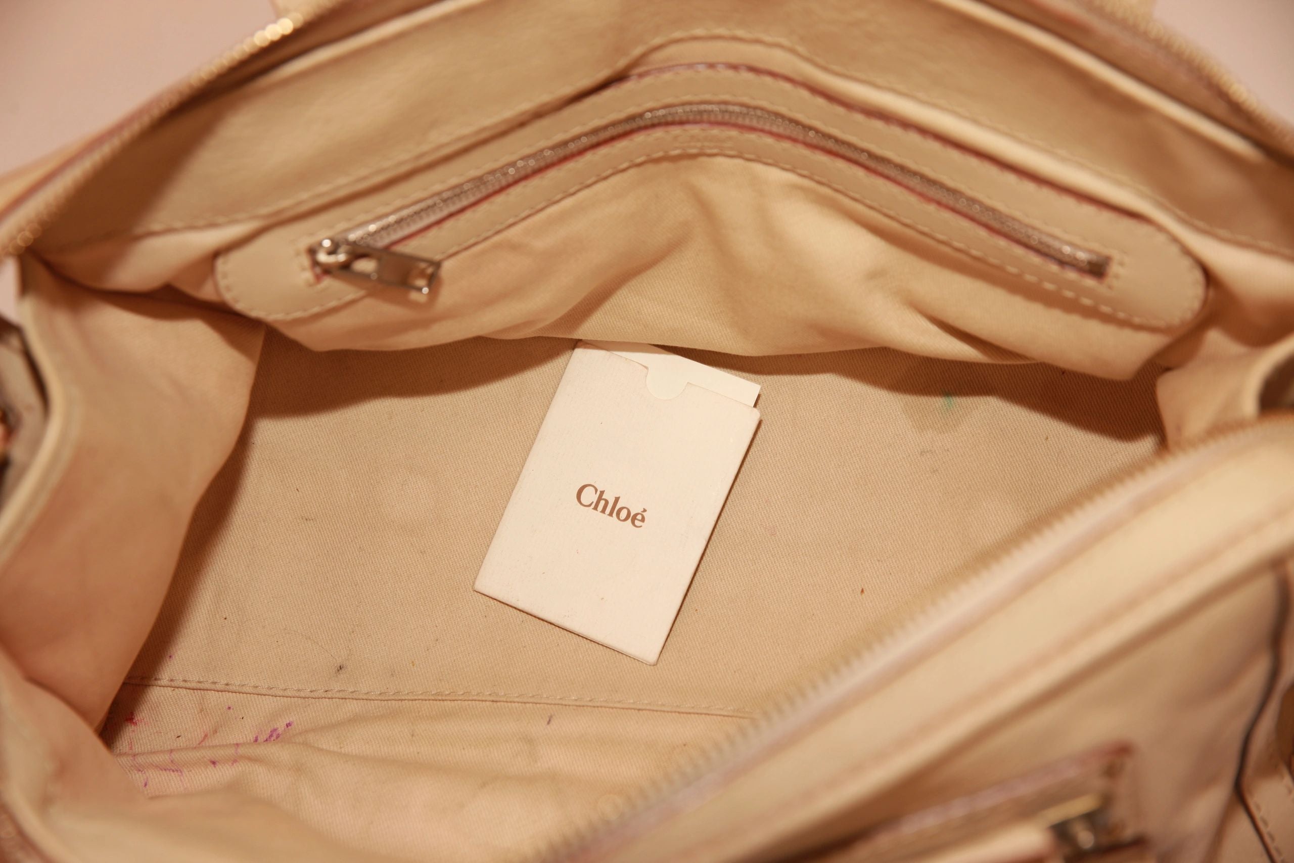 VNTG Chloé Cream Leather Satchel