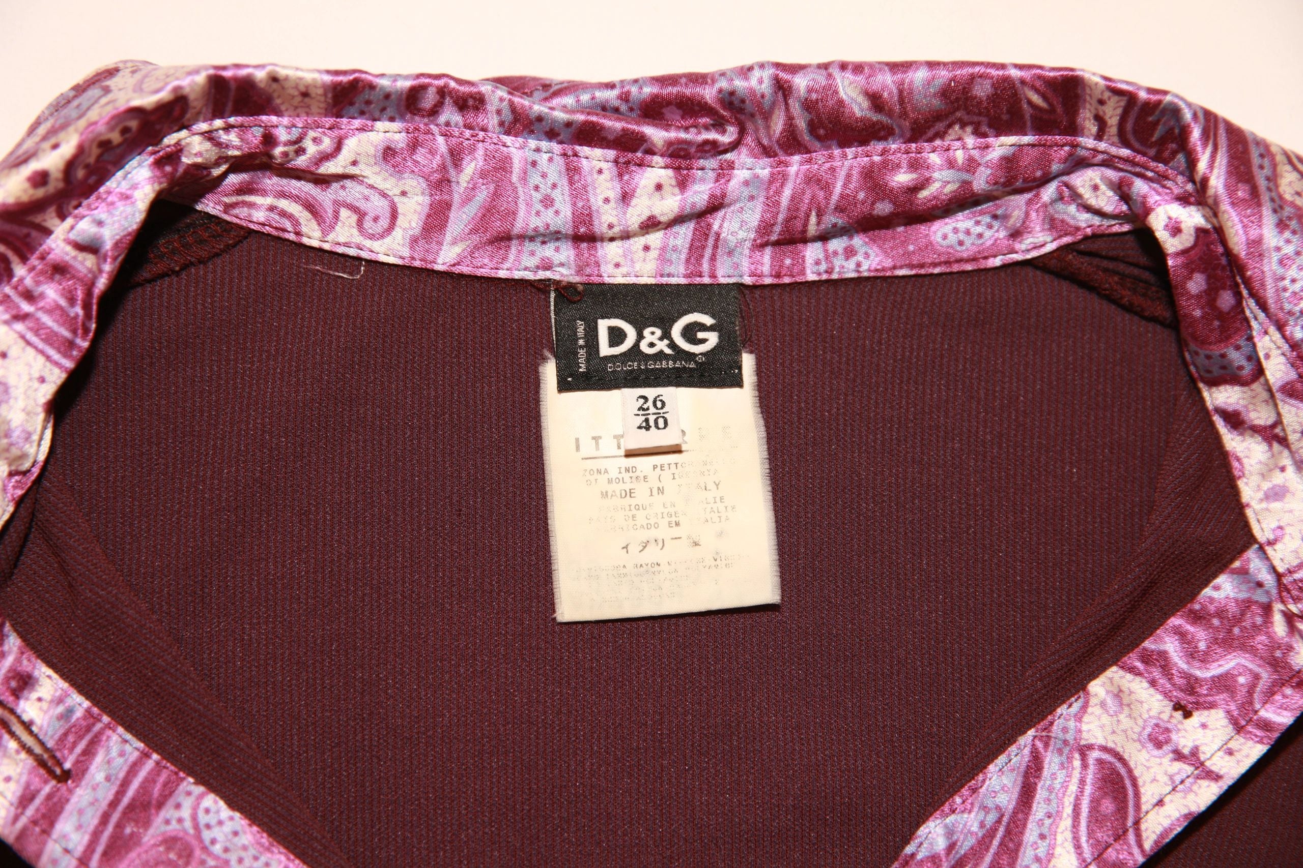 VNTG Dolce & Gabbana Paisley Long Sleeve - Size 4