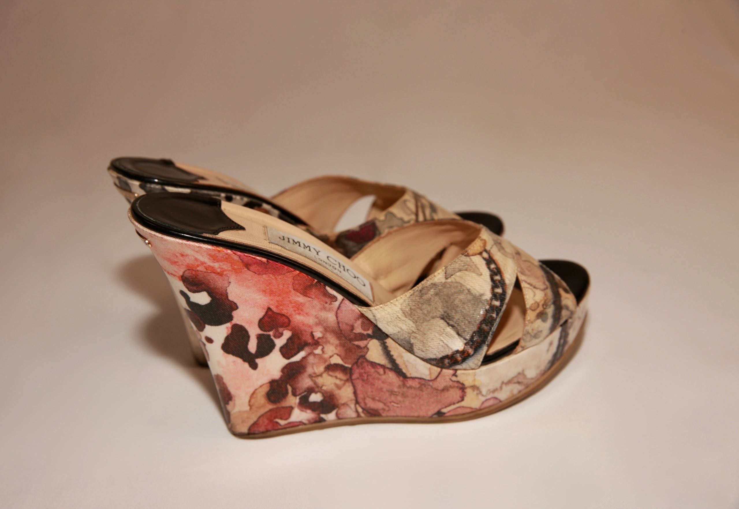 VNTG Satin Jimmy Choo Wedges - Size 38