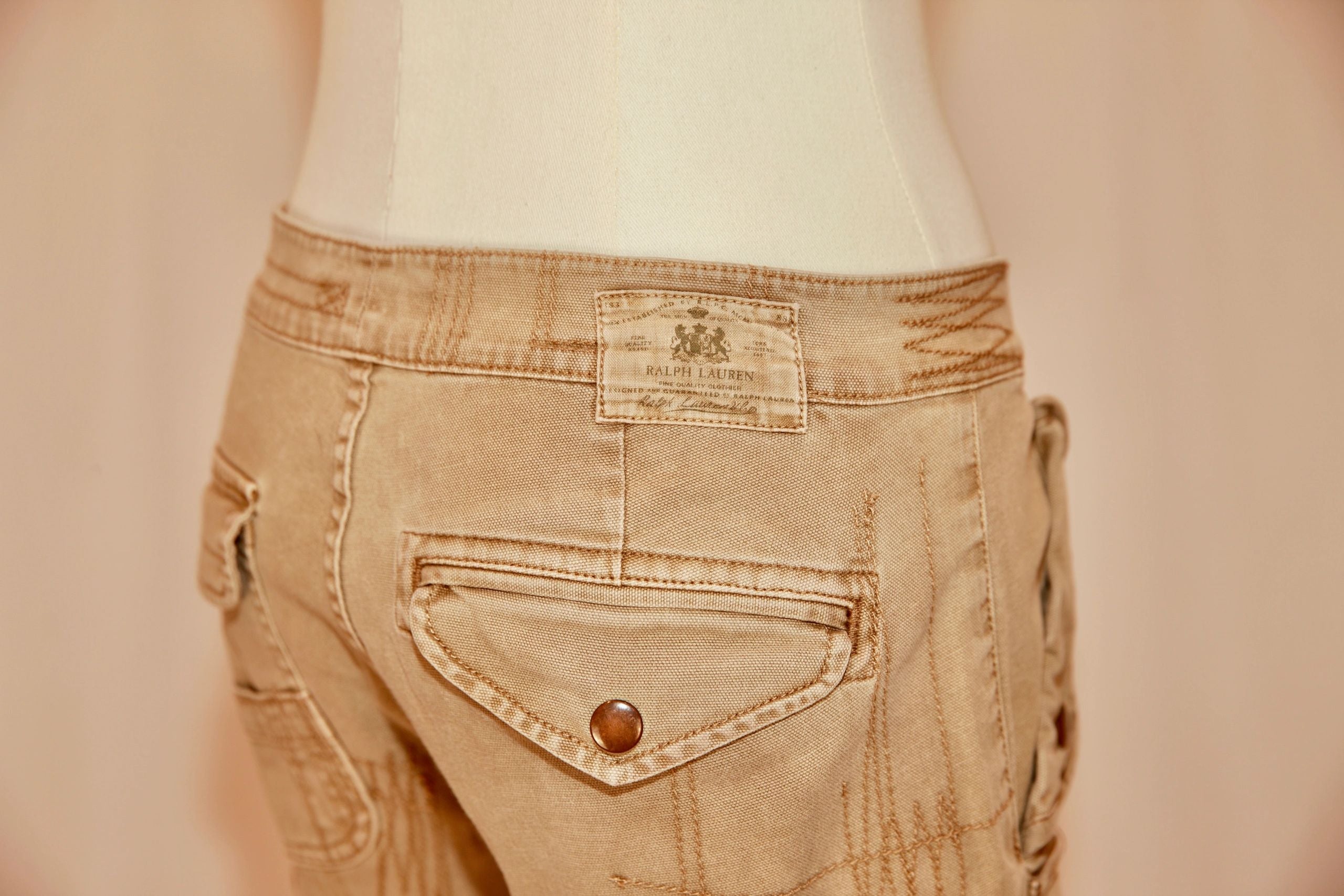 VNTG Ralph Lauren Khaki Utility Pants - Size 26