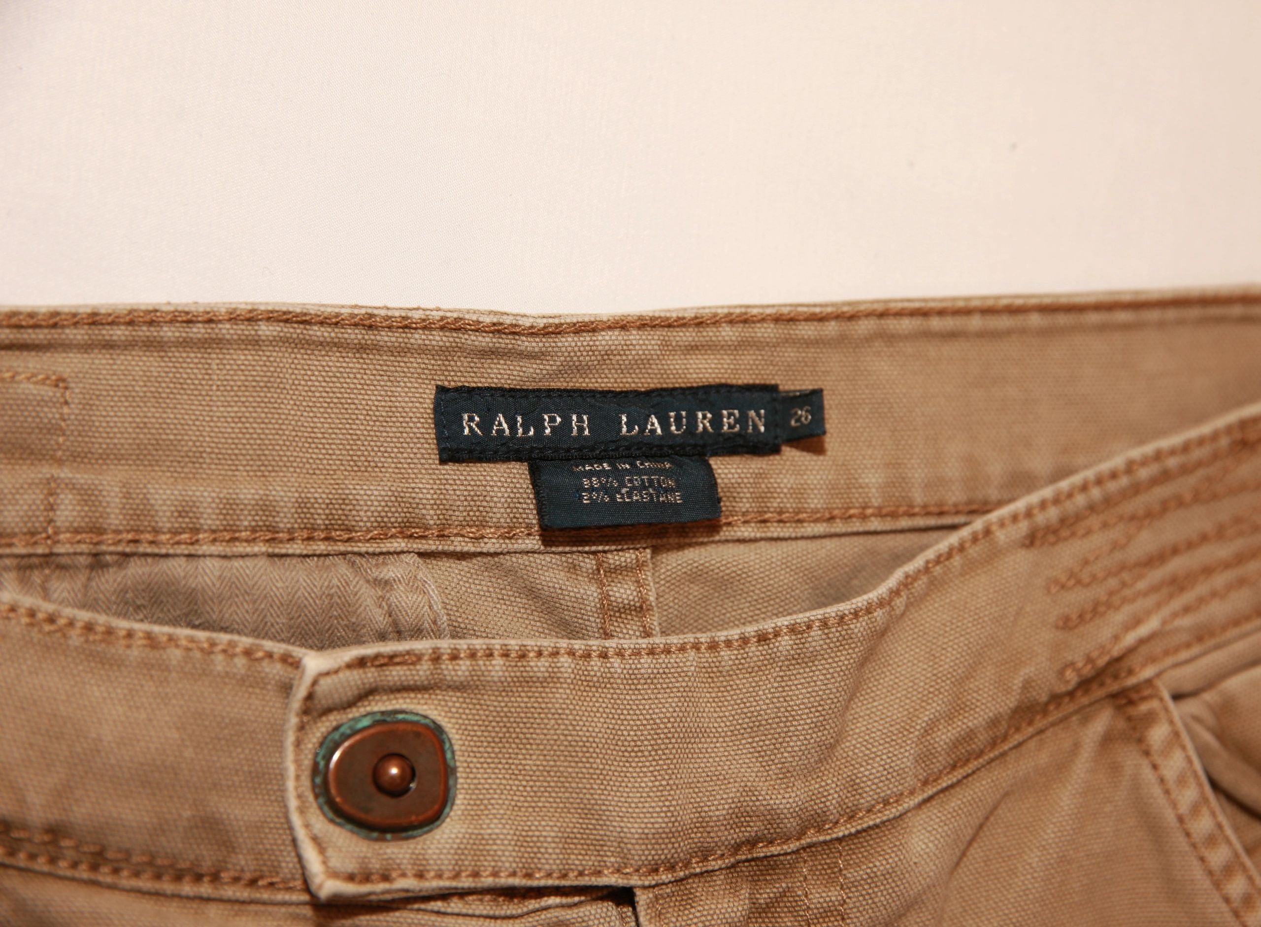 VNTG Ralph Lauren Khaki Utility Pants - Size 26