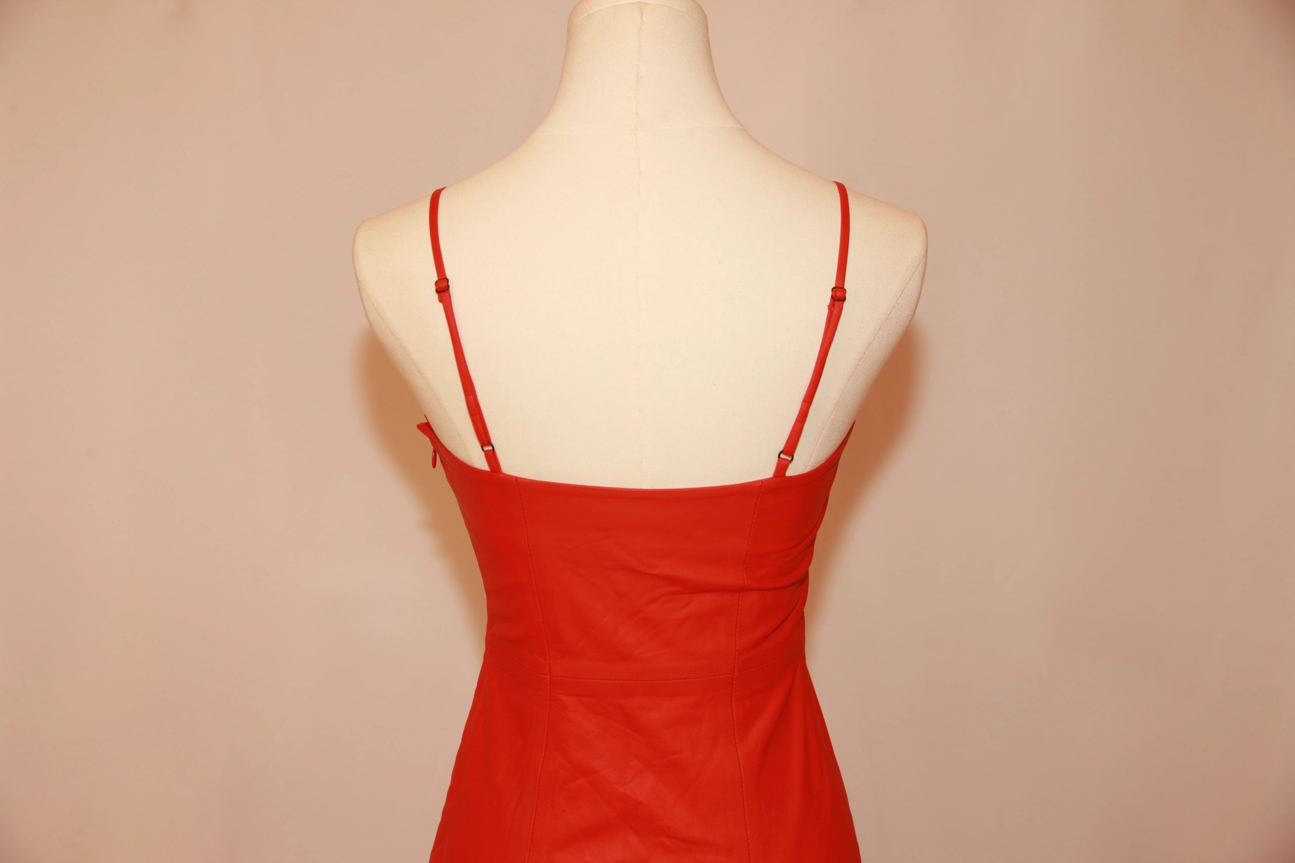 VNTG Alexander Wang Red Lambskin Leather Dress- Size XS