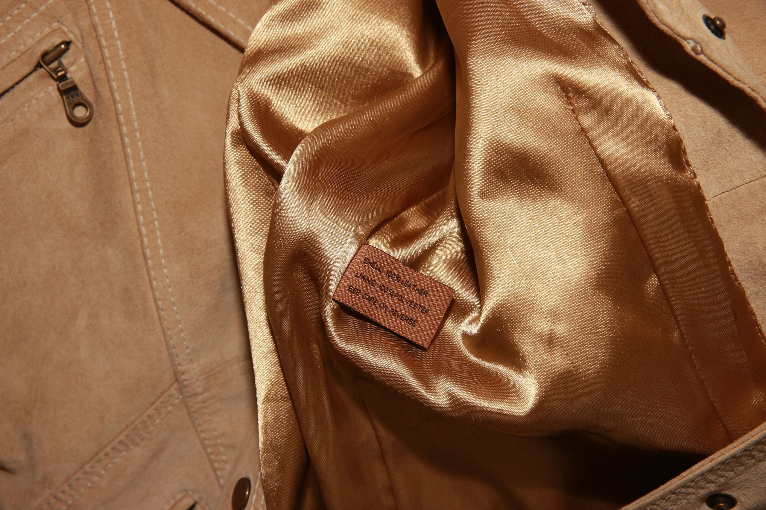 VNTG Suede Leather Arden B. Trench Coat - Size Small
