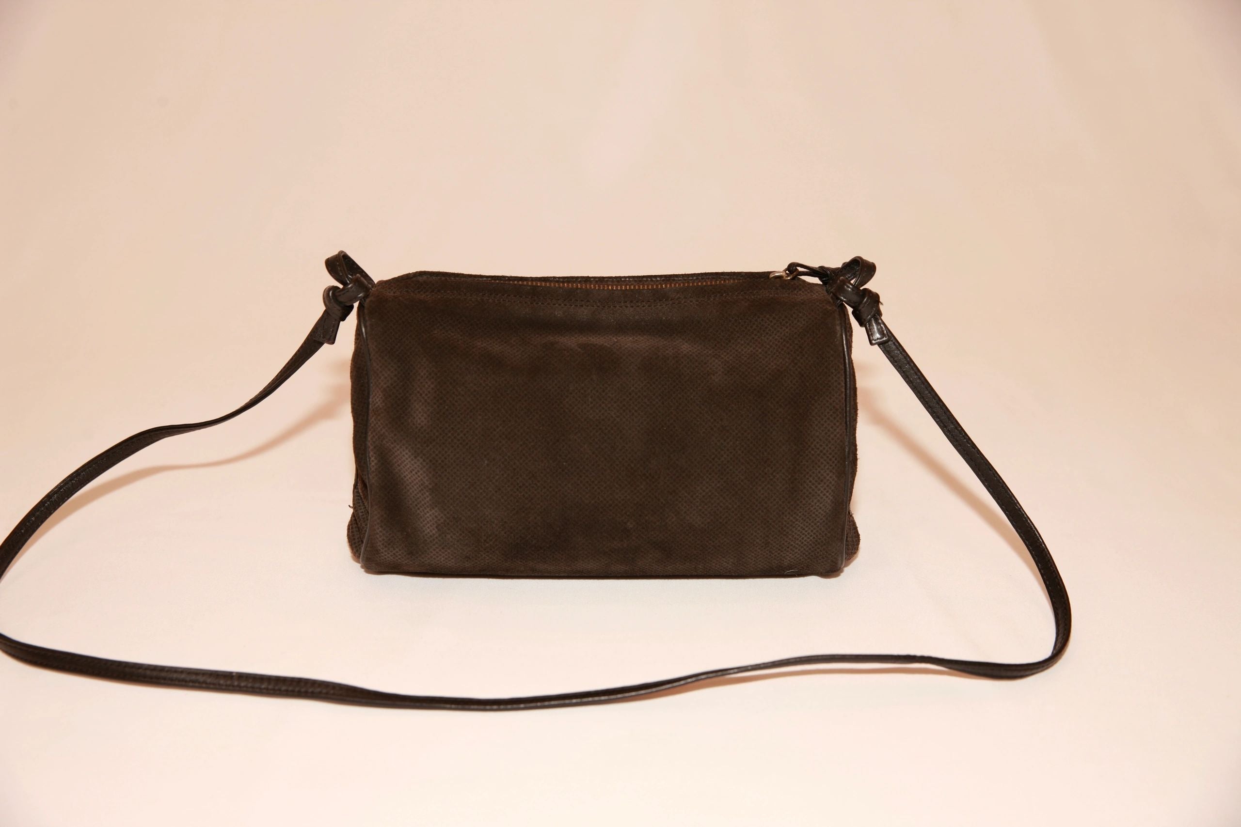 VNTG Bottega Veneta Suede Leather Crossbody Bag