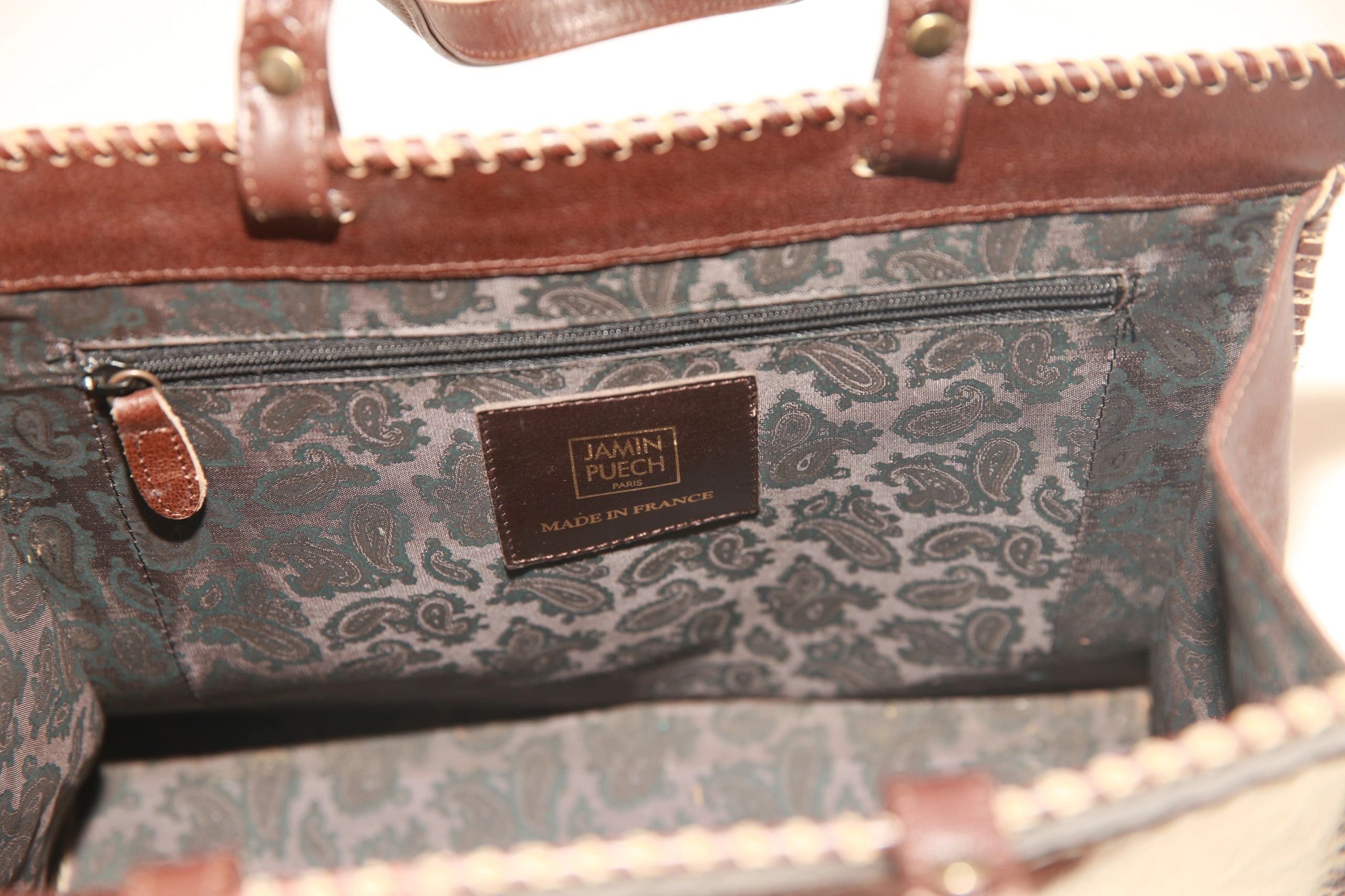 VNTG Jamin Puech Paris Cowhide Tote