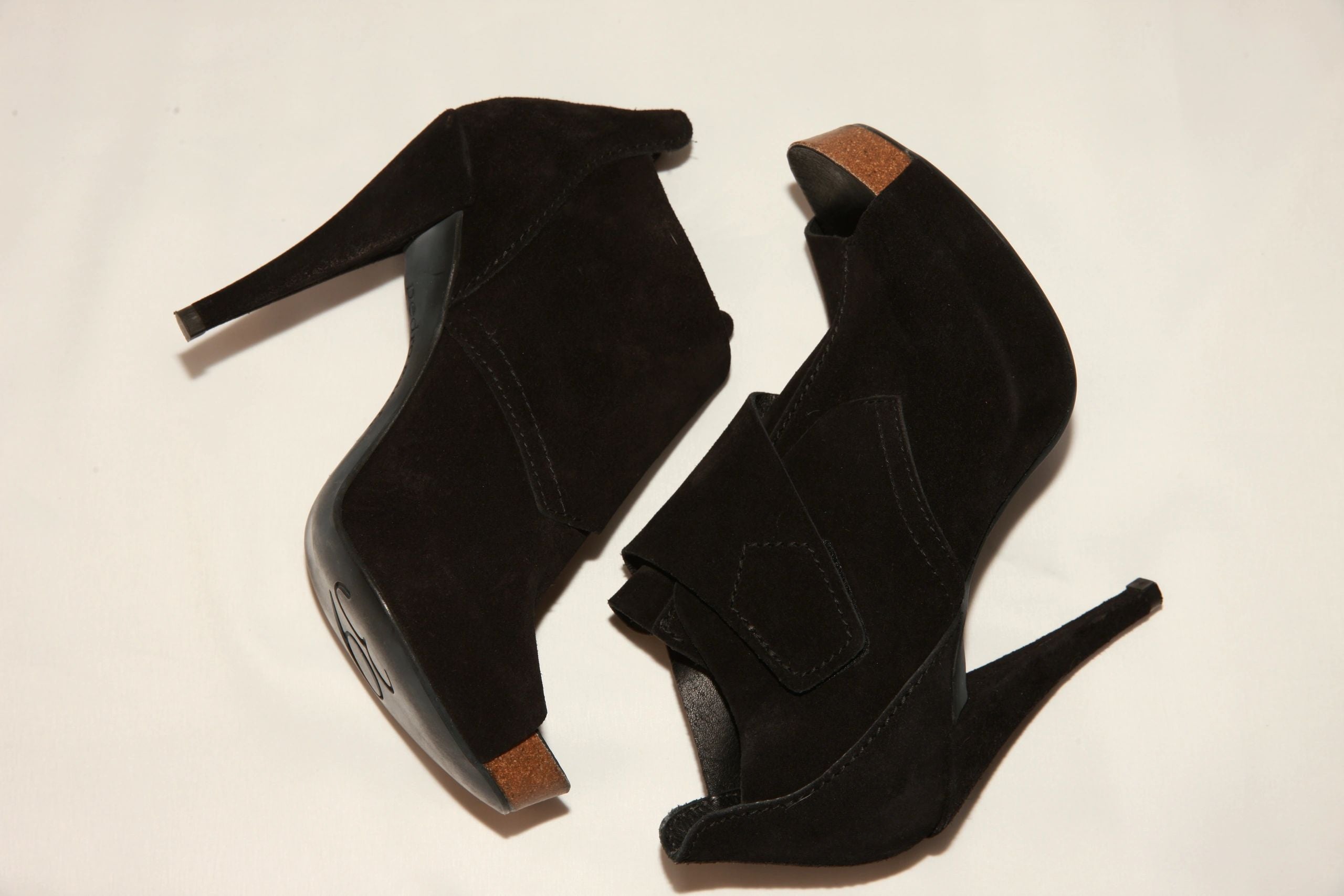 VNTG Black Suede Pedro Garcia Bootie Heels - Size 39