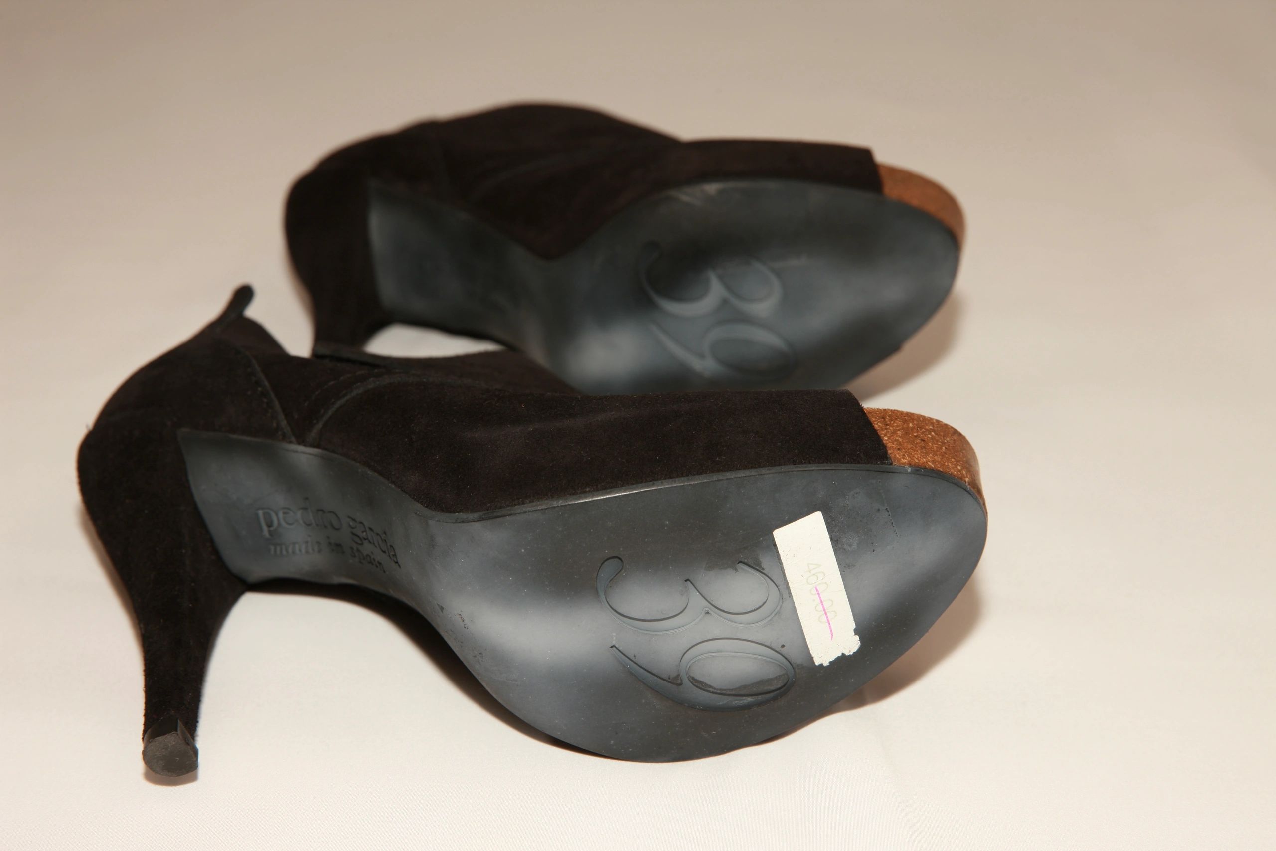 VNTG Black Suede Pedro Garcia Bootie Heels - Size 39